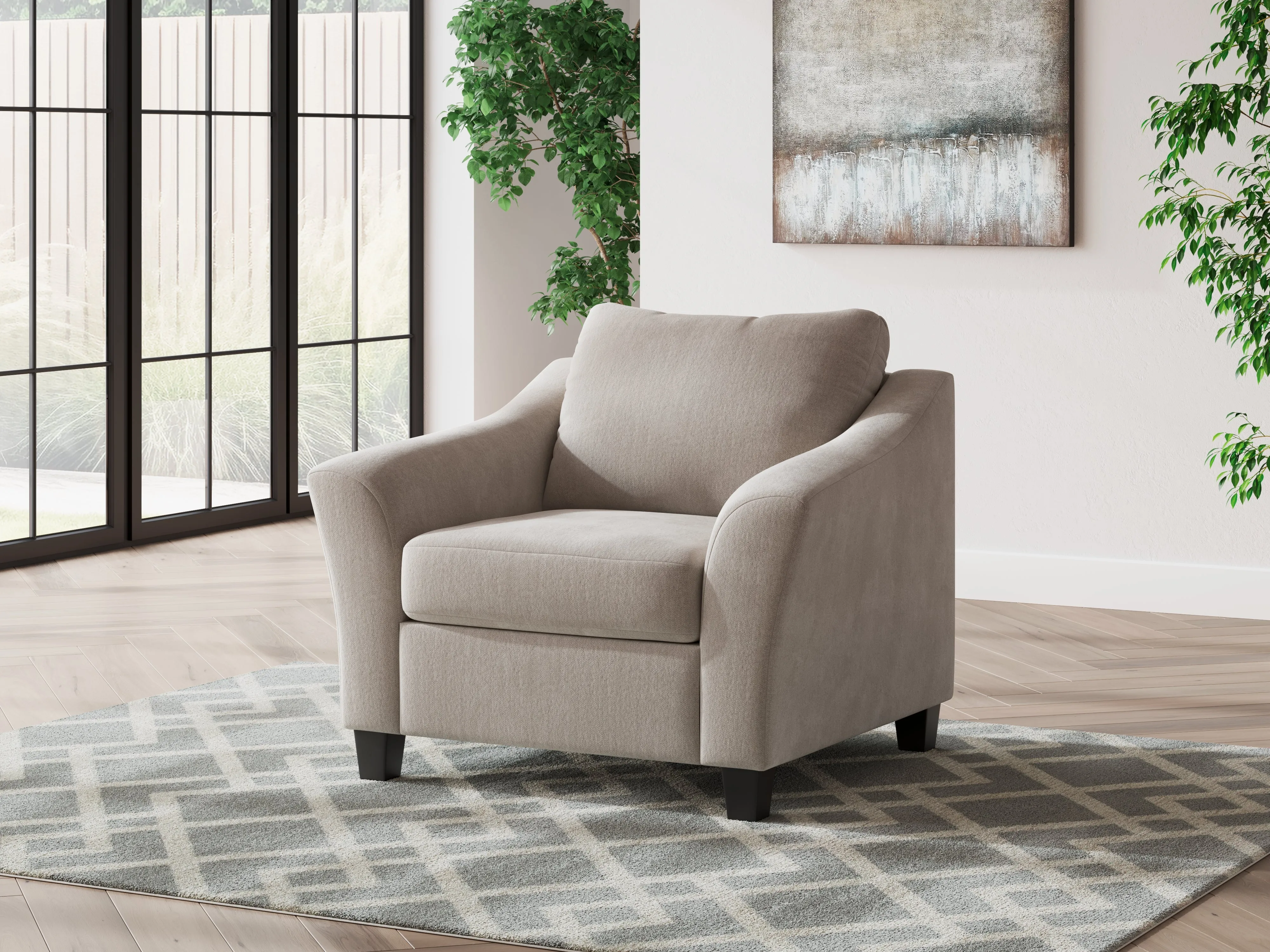 Willarae Taupe Oversized Chair - Image 2