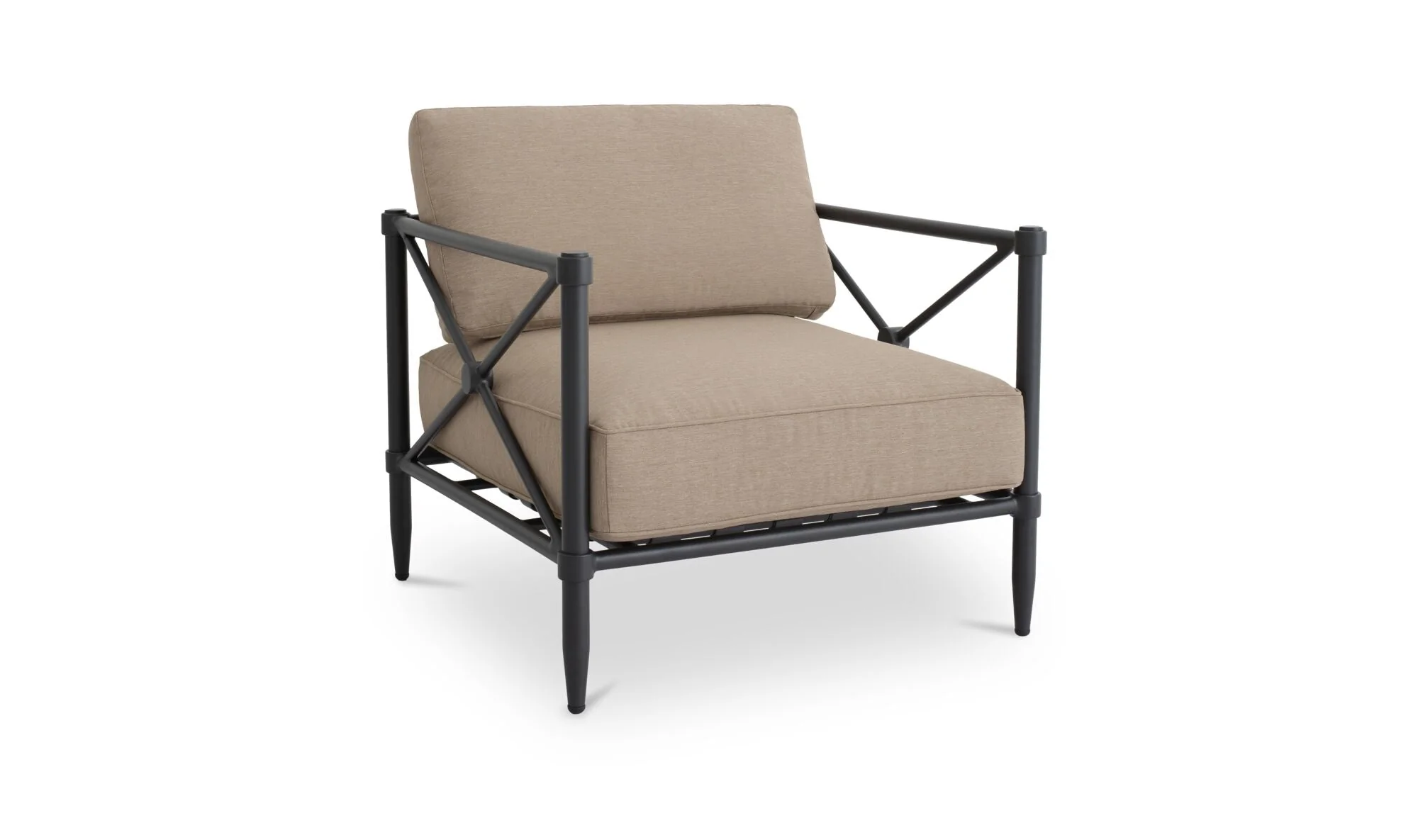Willow Outdoor Accent Chair Light Brown - Image 2