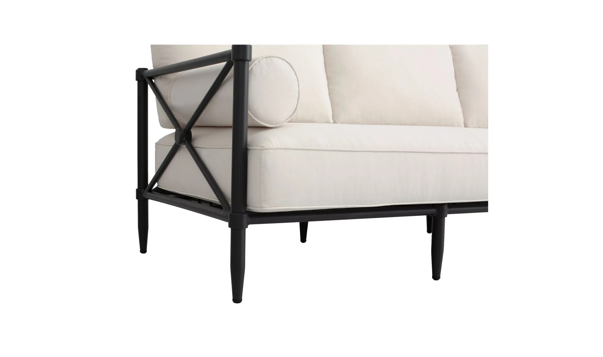 Willow Outdoor Sofa Cream - Image 6