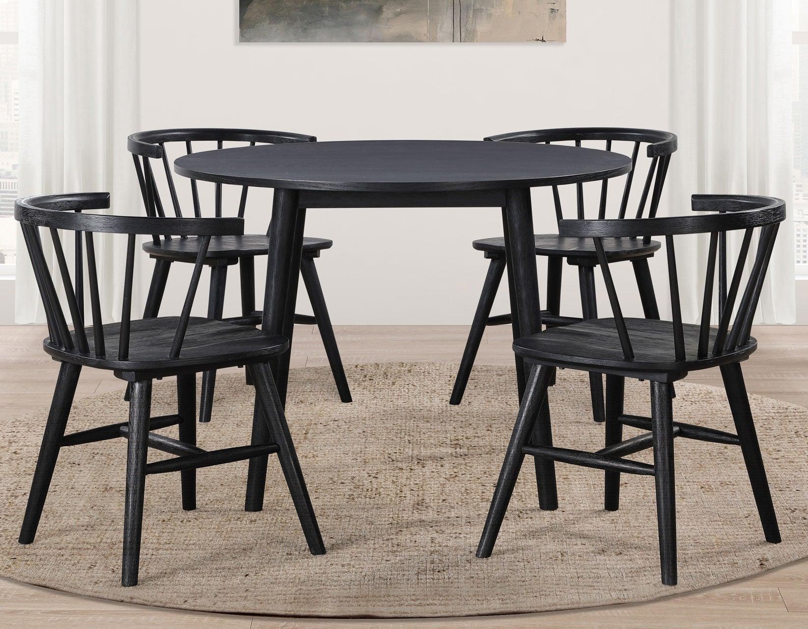 Willow Solid Wood Dining Chair, Black - Image 10