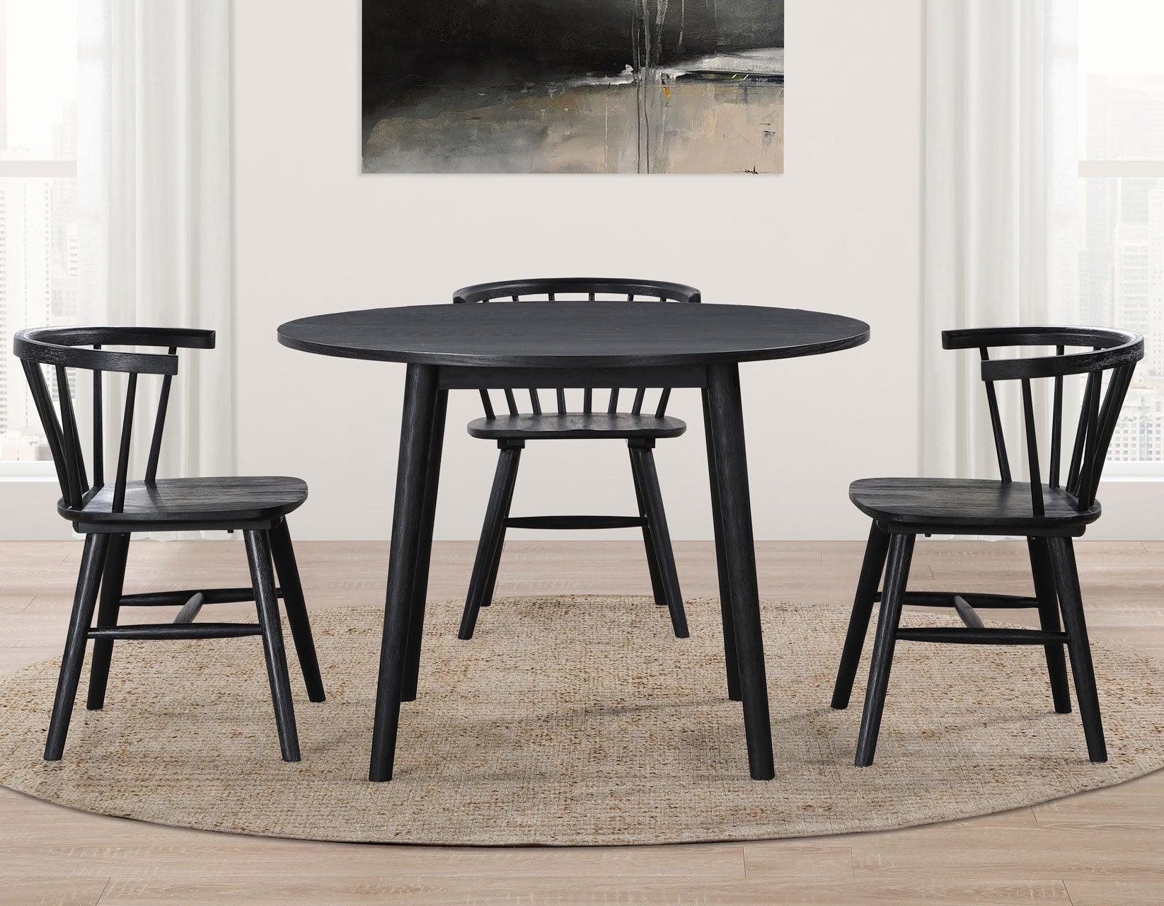 Willow Solid Wood Dining Chair, Black - Image 11