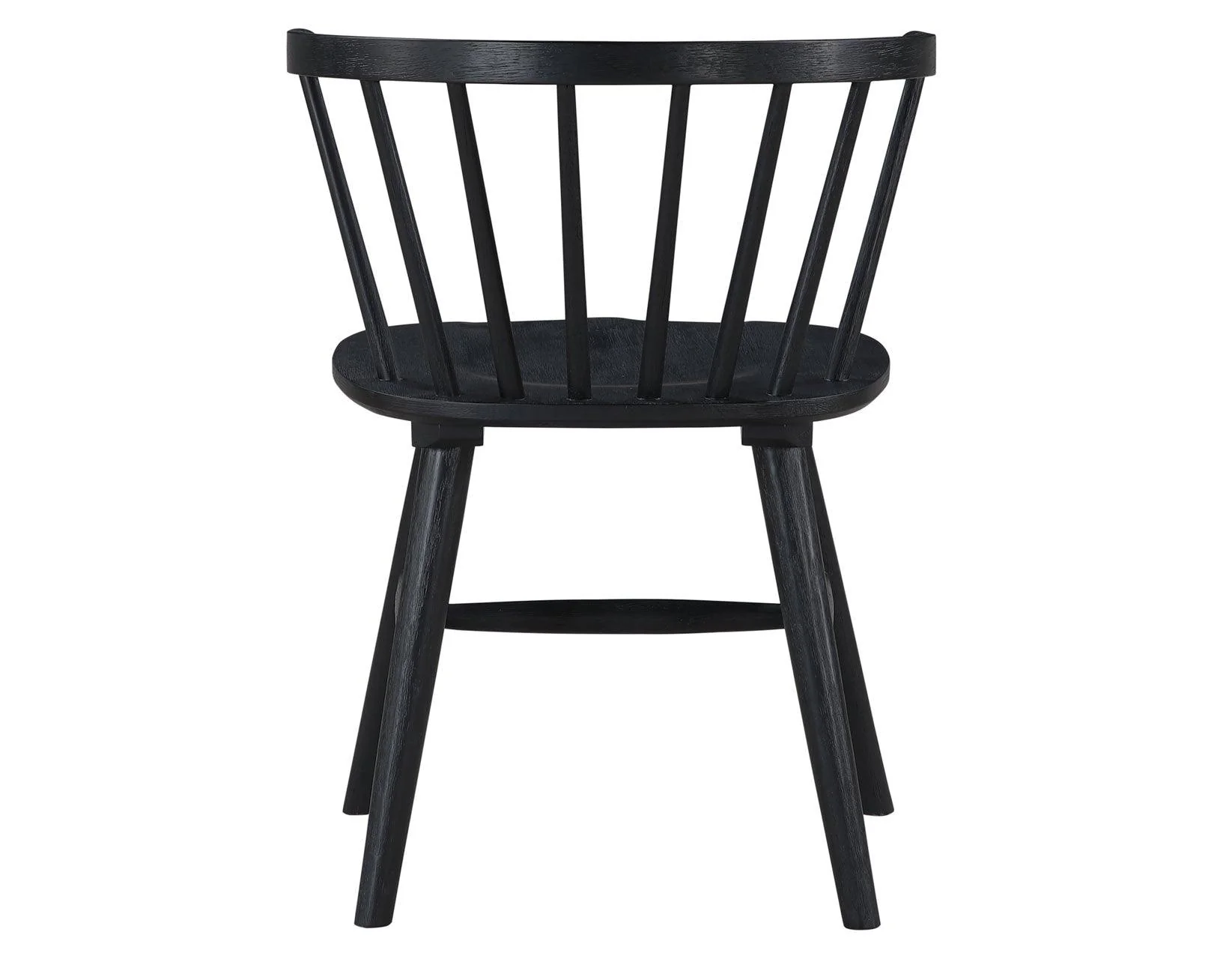 Willow Solid Wood Dining Chair, Black - Image 3