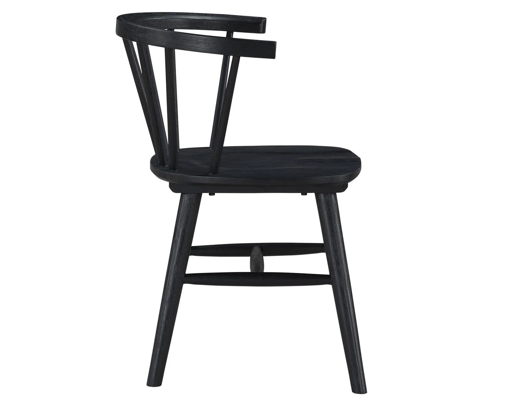 Willow Solid Wood Dining Chair, Black - Image 5