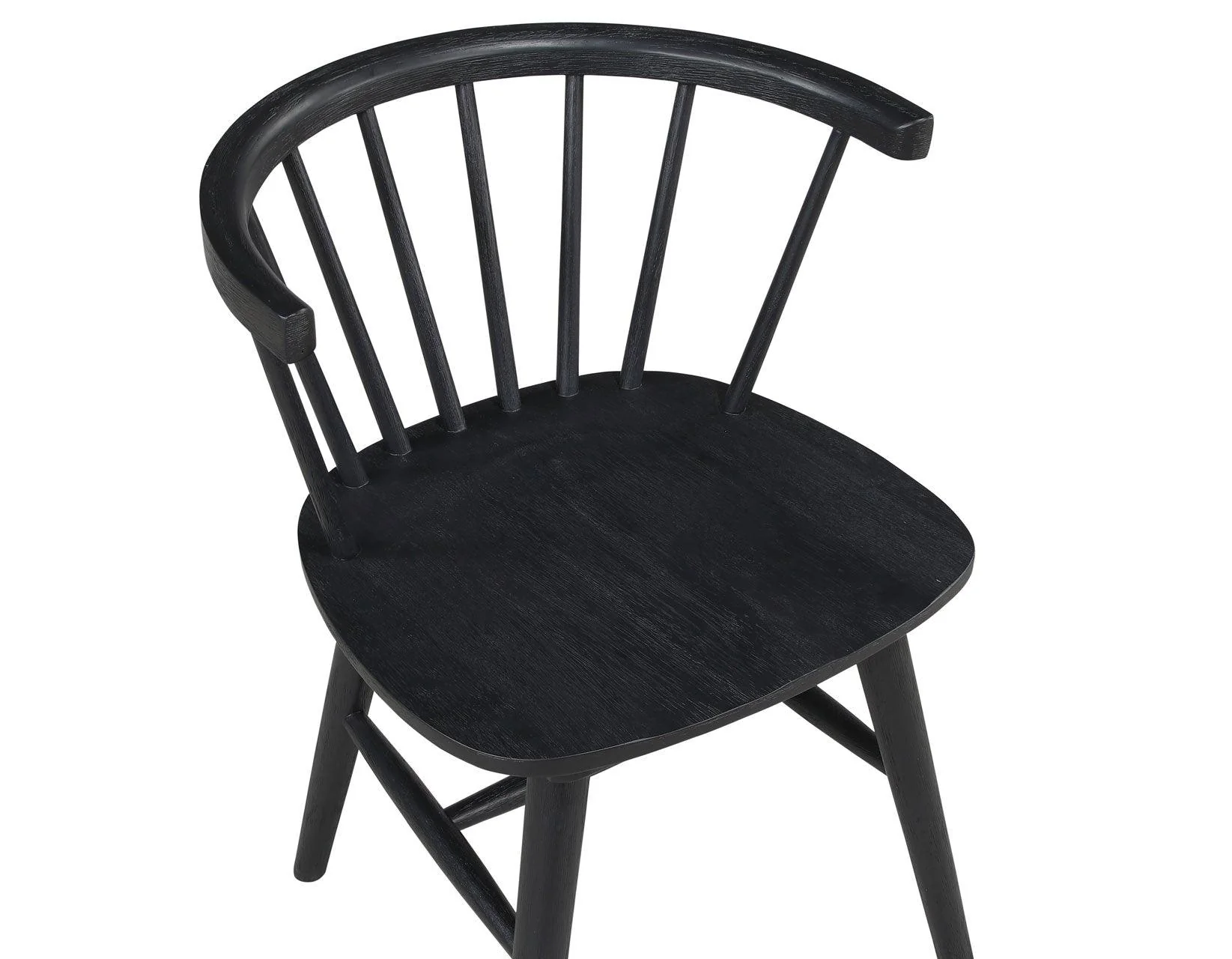 Willow Solid Wood Dining Chair, Black - Image 8