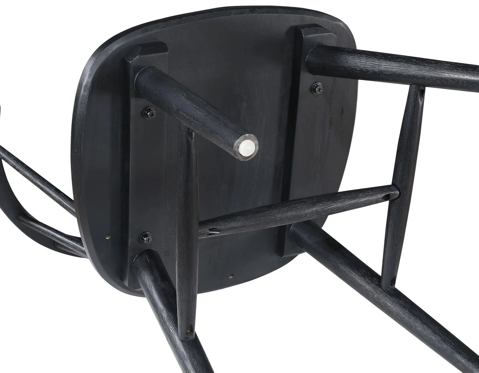 Willow Solid Wood Dining Chair, Black - Image 9