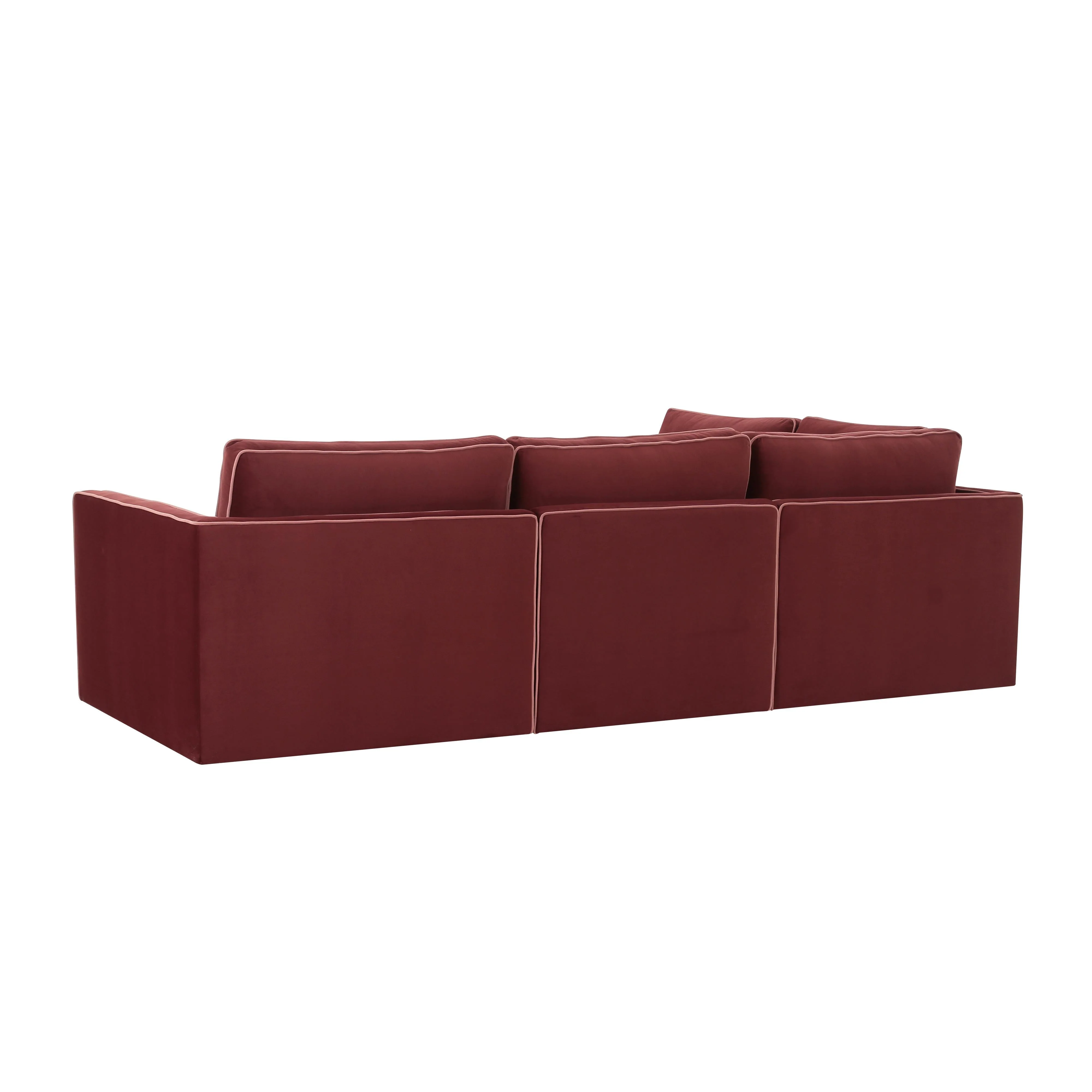 Willow Velvet Modular Left Arm Facing (LAF) Sectional - Image 4