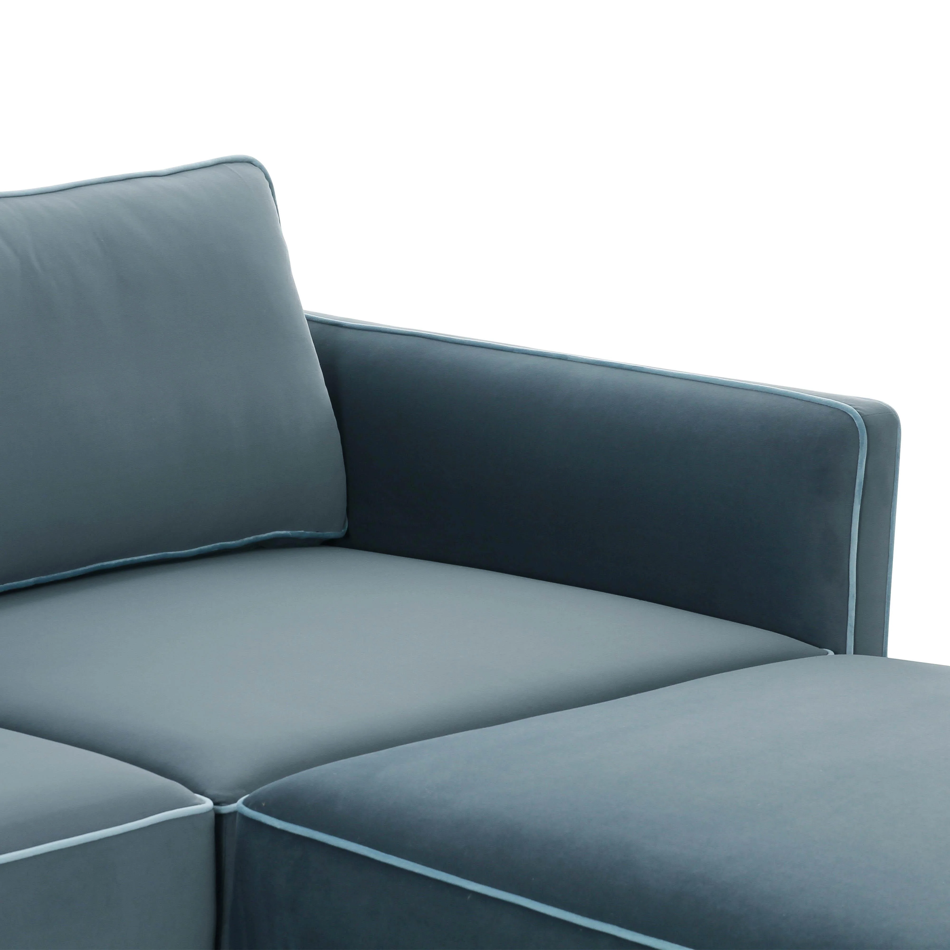 Willow Velvet Modular Right Arm Facing (RAF) Sectional - Image 10