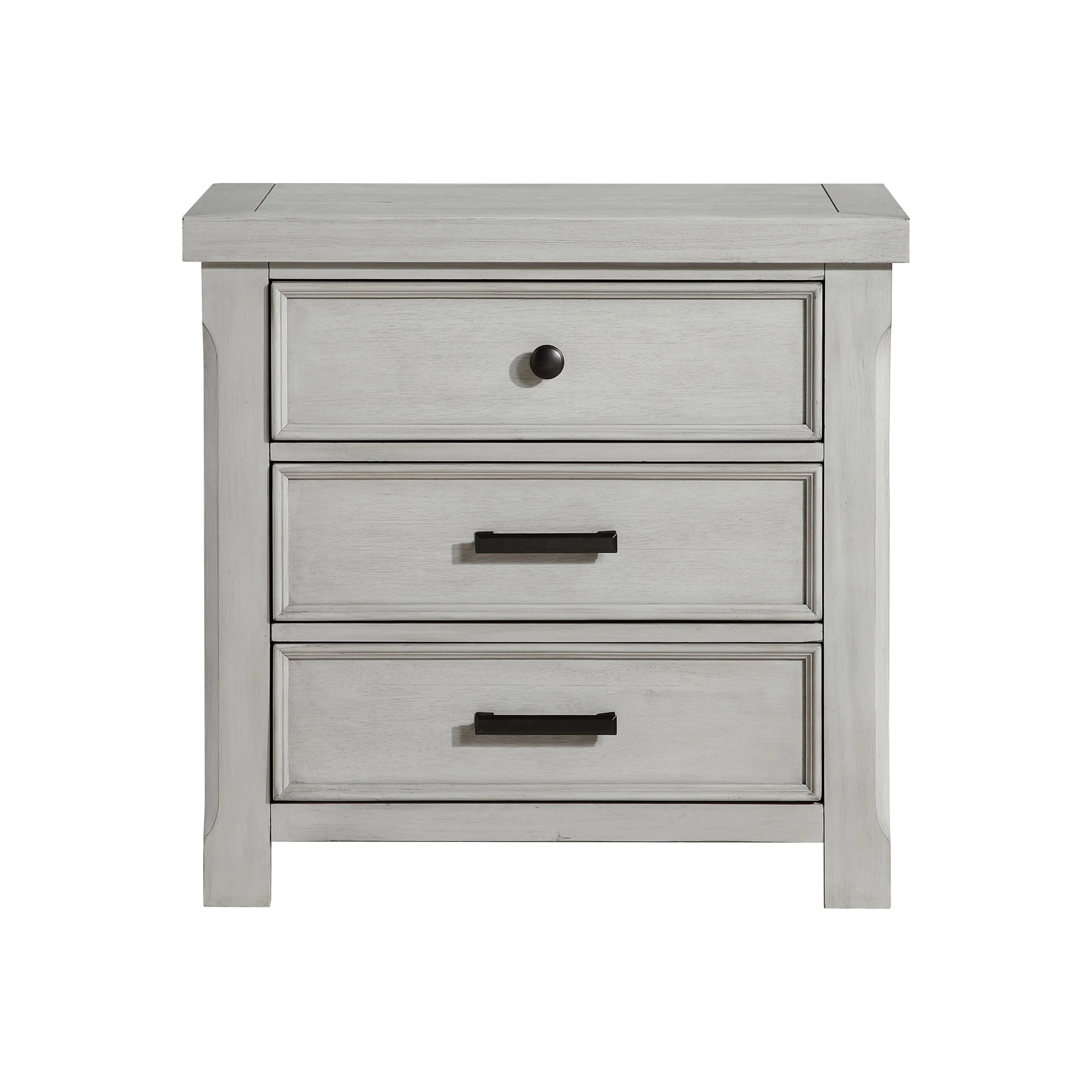Willowbrook Light Gray Nightstand - Image 5