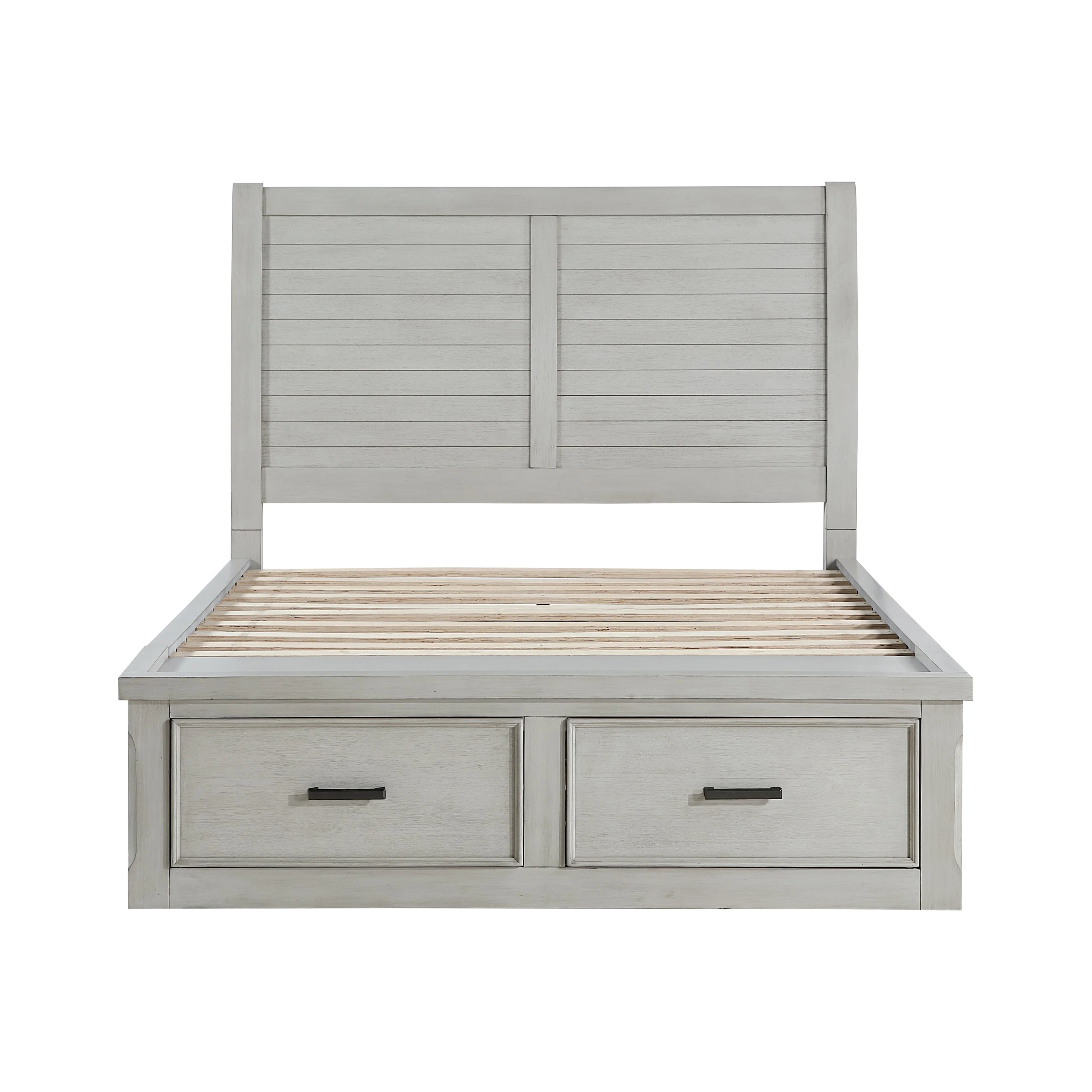 Willowbrook Light Gray Queen Storage Platform Bed - Image 2