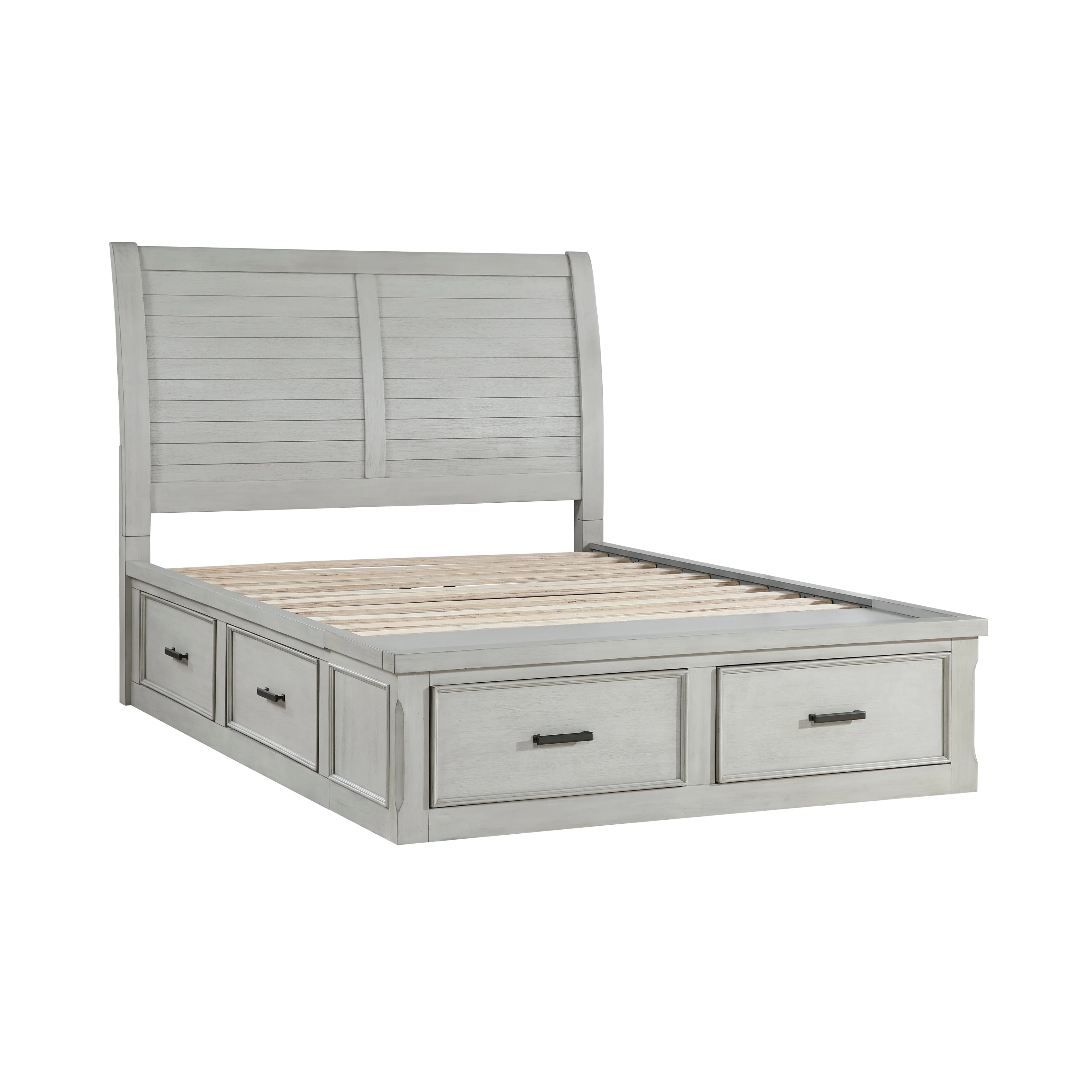 Willowbrook Light Gray Storage Platform Bedroom Set - Image 4