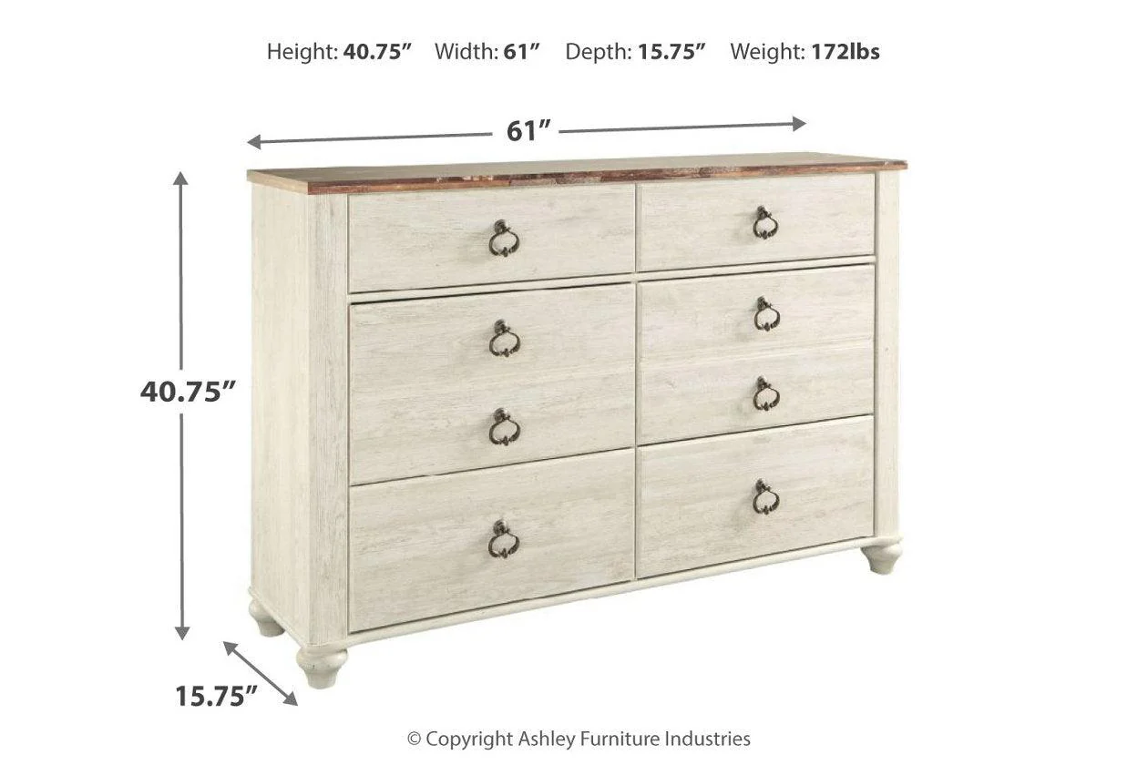 Willowton Two-tone Dresser - Image 4