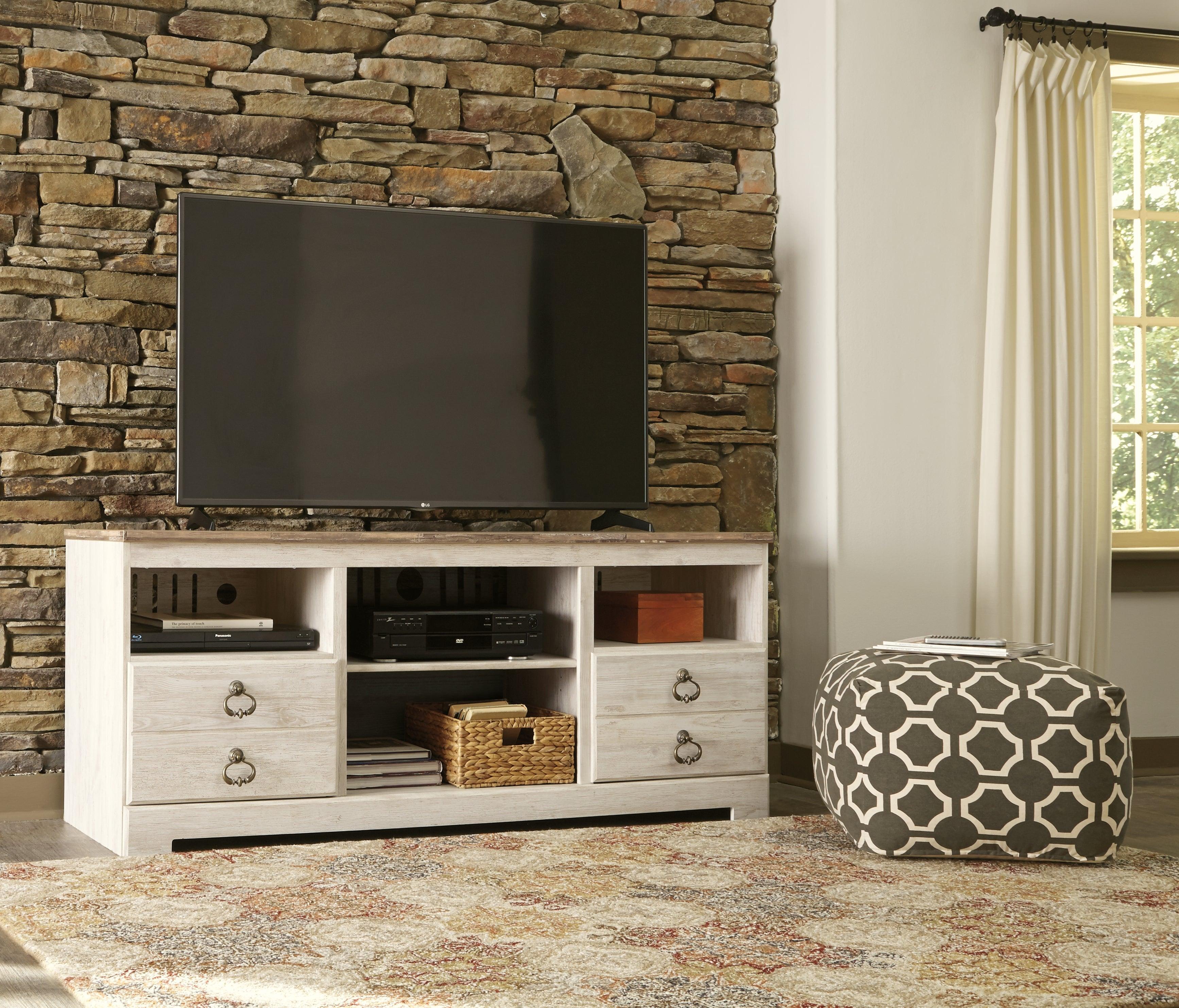 Willowton Whitewash 64" TV Stand - Image 2