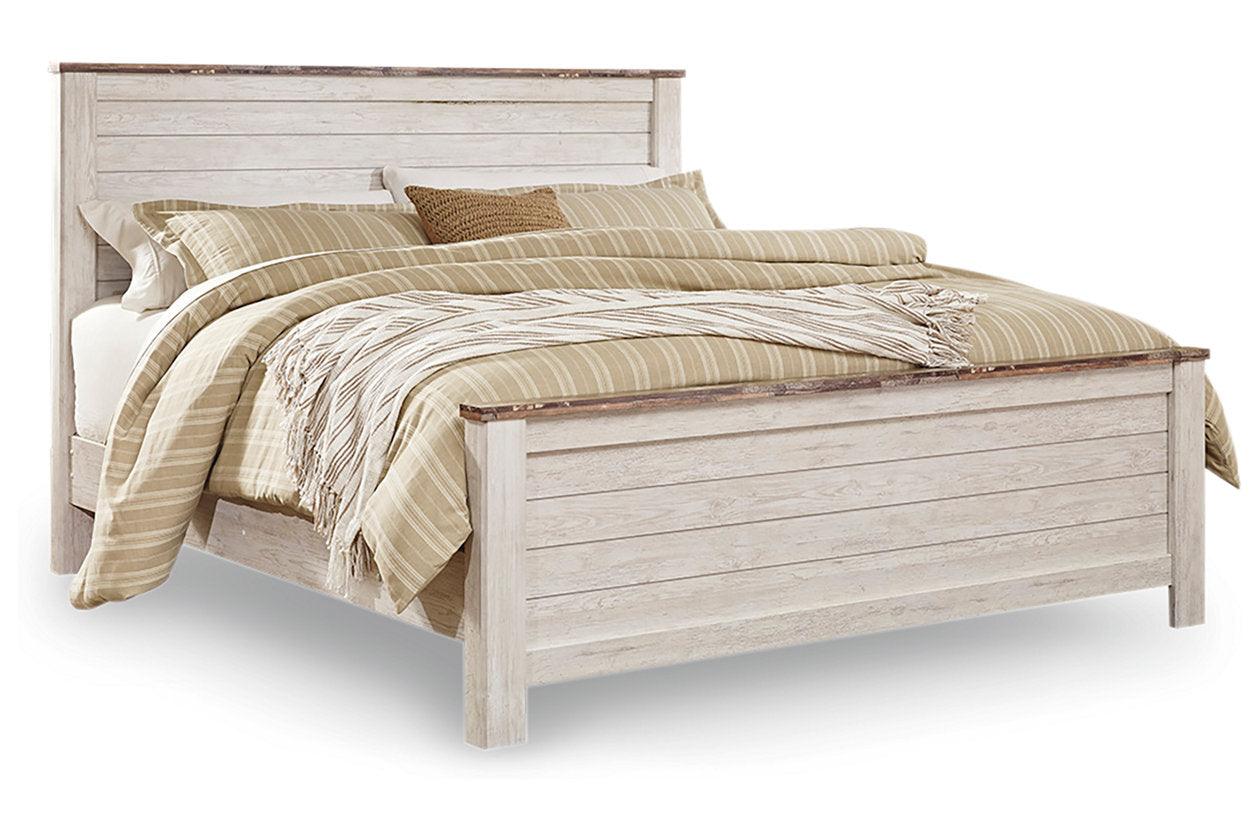 Willowton Whitewash King Panel Bed - Image 3