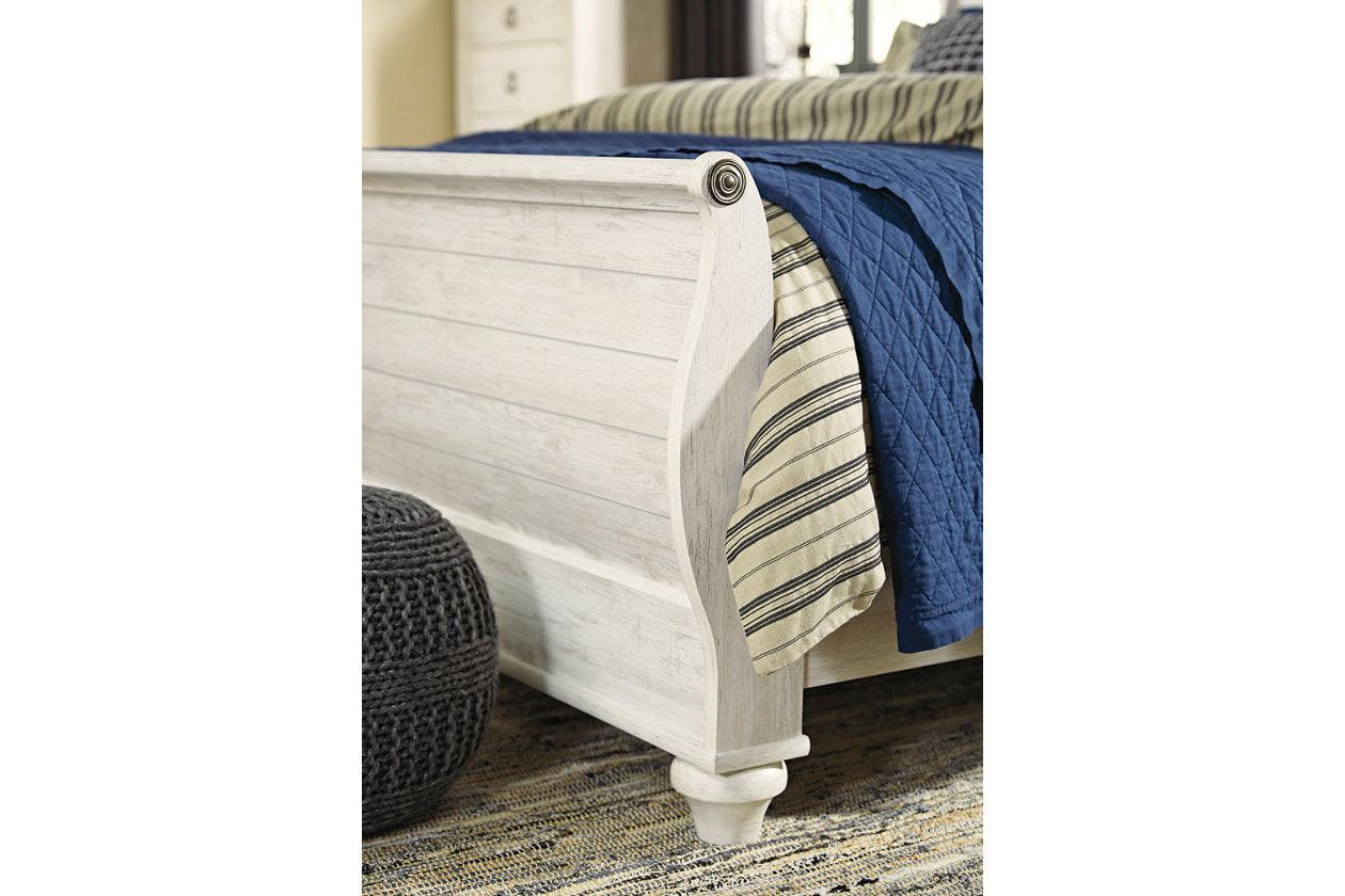 Willowton Whitewash King Sleigh Bed - Image 2