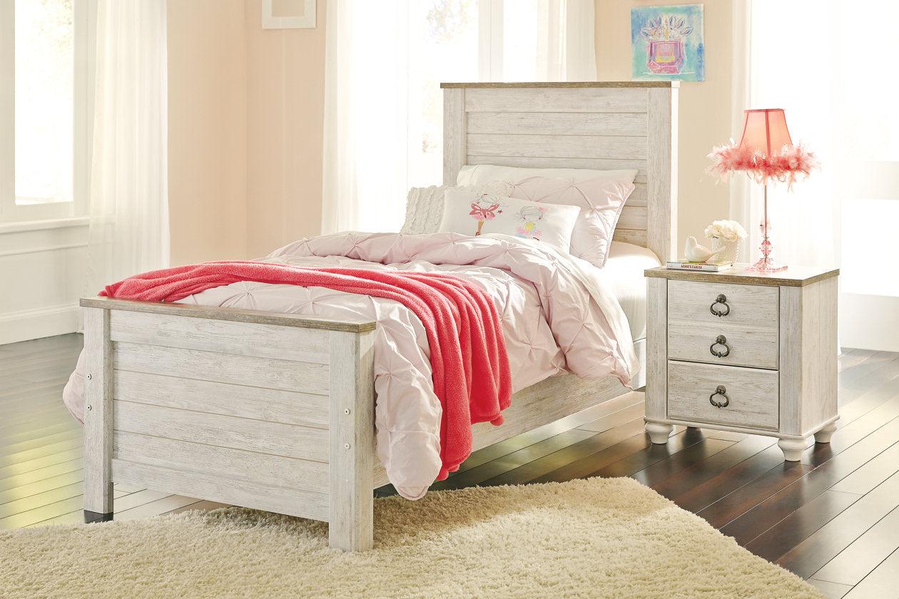 Willowton Whitewash Twin Panel Bed - Image 3