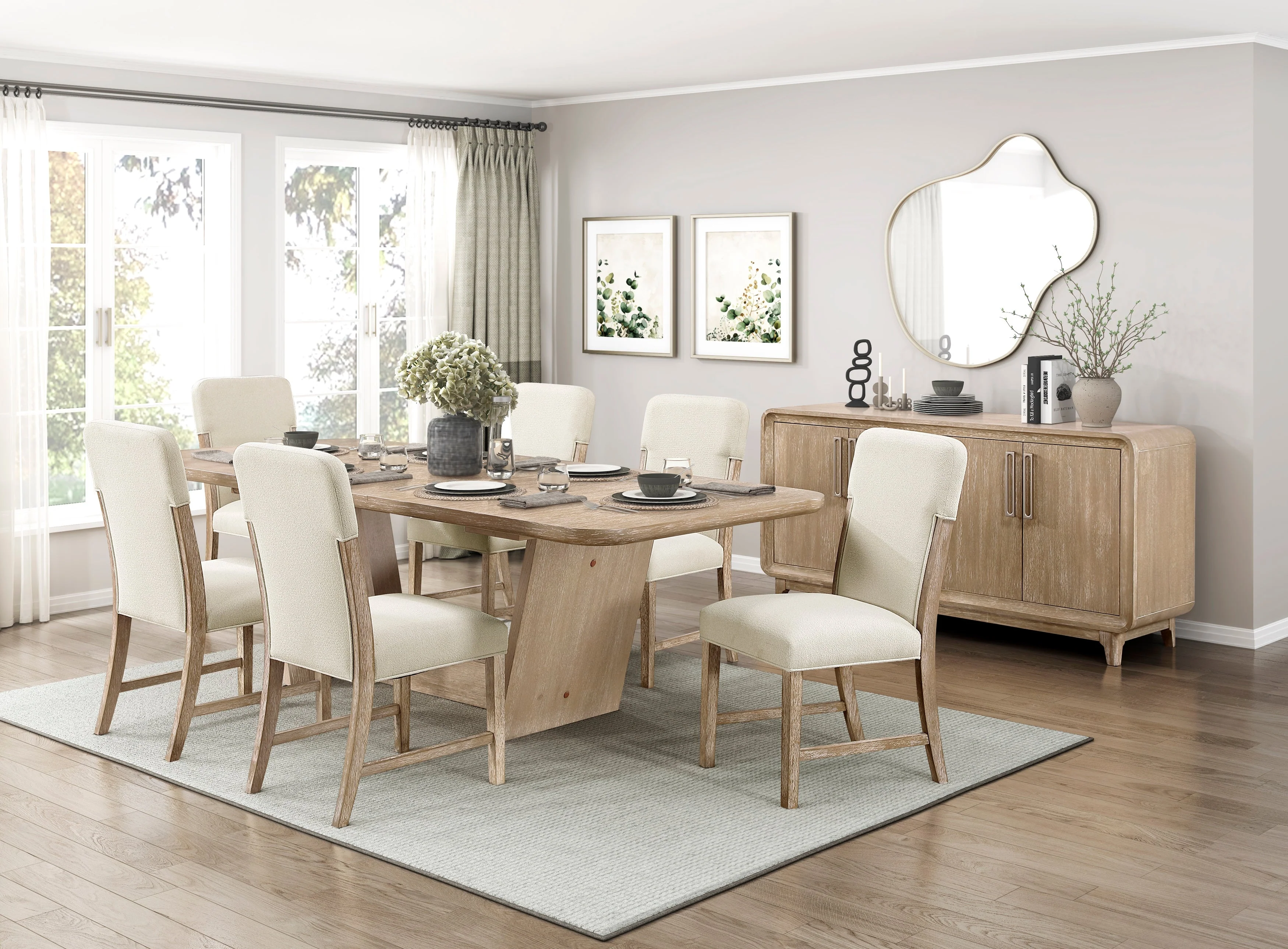 Wilshire Beige Dining Side Chair, Set of 2 - Image 5