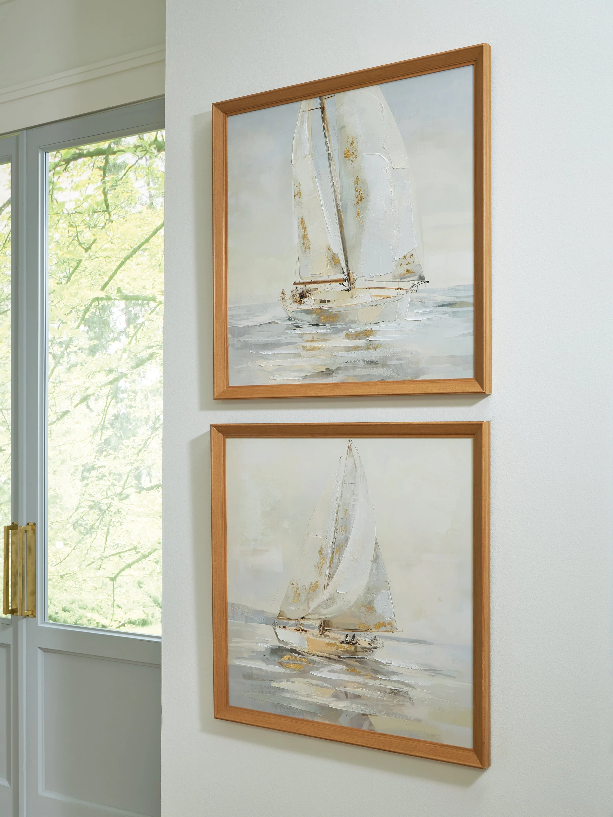 Winbrook Gray/Tan/Gold Finish Wall Art Set (Set of 2)