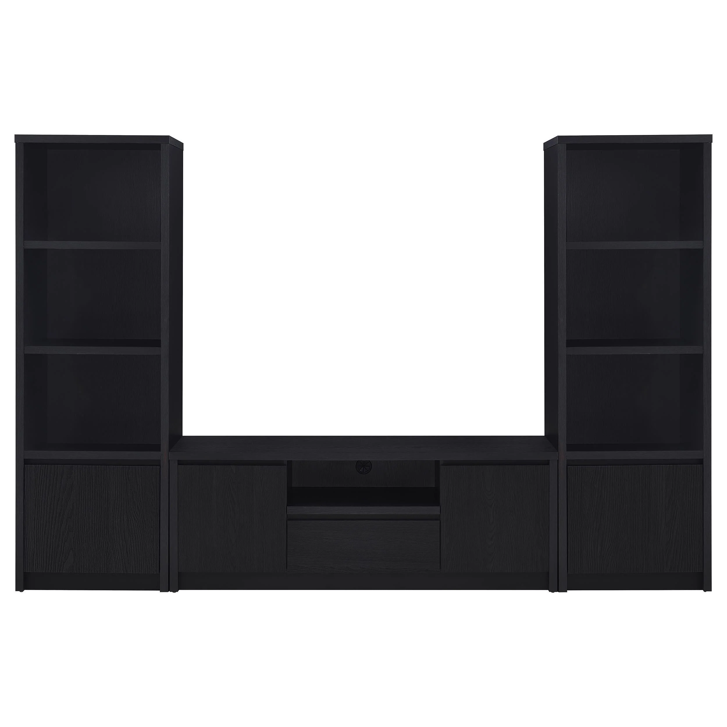 Winfield Black 3-Piece Entertainment Center 60-inch TV Stand - Image 2