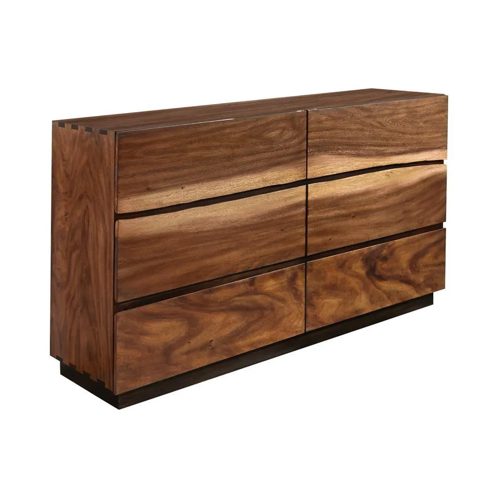 Winslow Smokey Walnut and Coffee Bean 6-Drawer Dresser - Image 3
