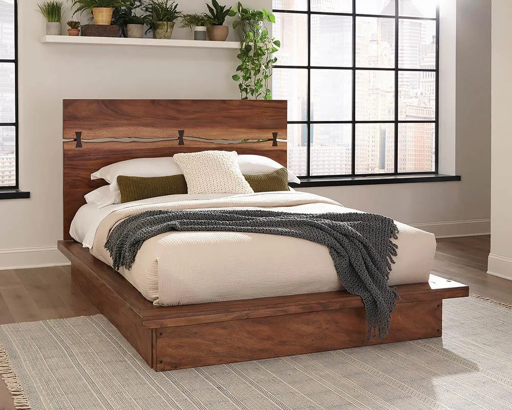 Winslow Smokey Walnut and Coffee Bean Eastern King Bed