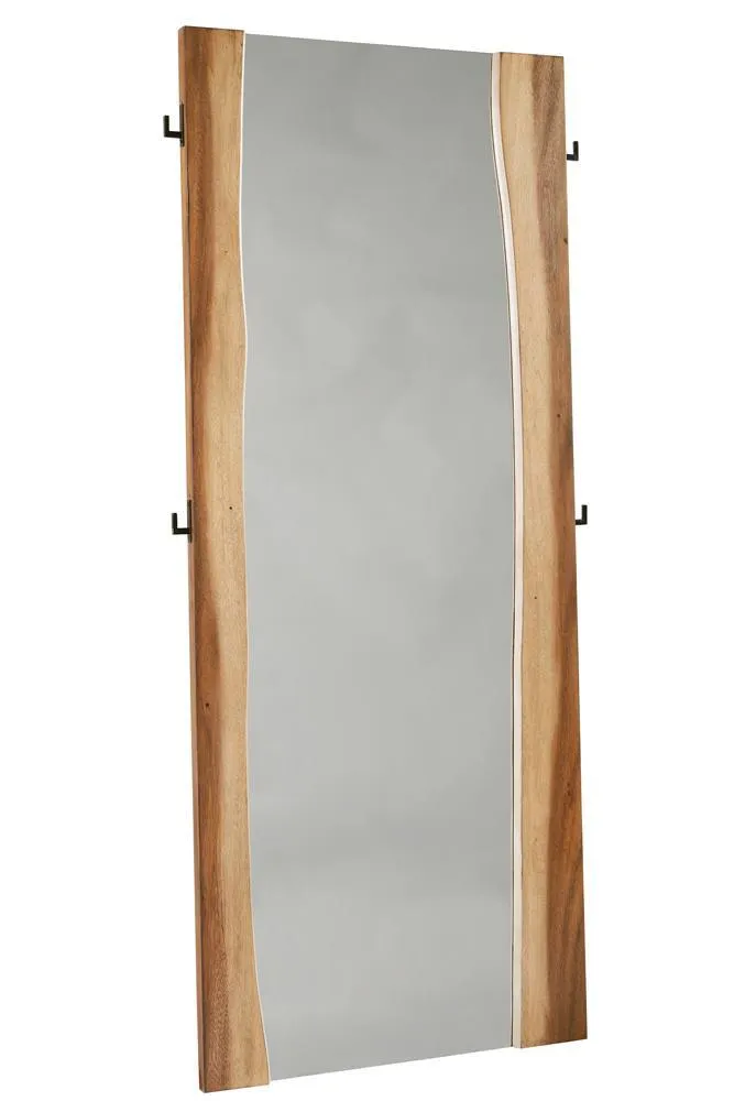 Winslow Smokey Walnut and Coffee Bean Standing Mirror - Image 2