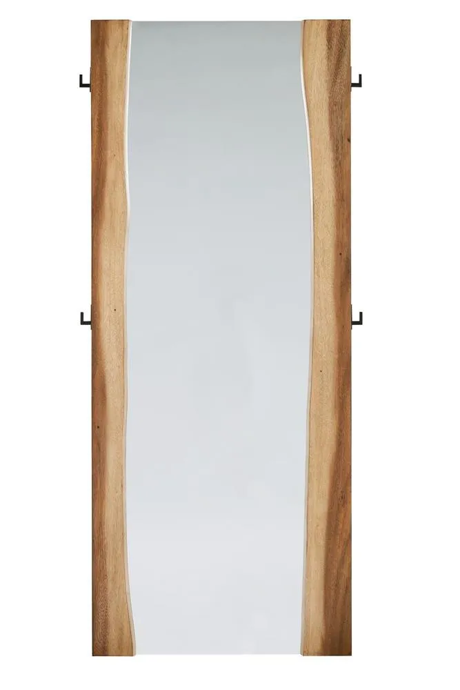Winslow Smokey Walnut and Coffee Bean Standing Mirror - Image 4