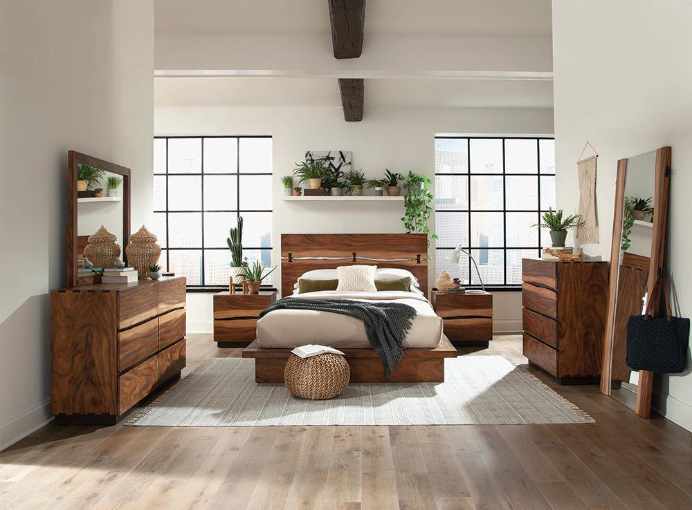 Winslow Smokey Walnut/Coffee Bean Storage Queen Bed