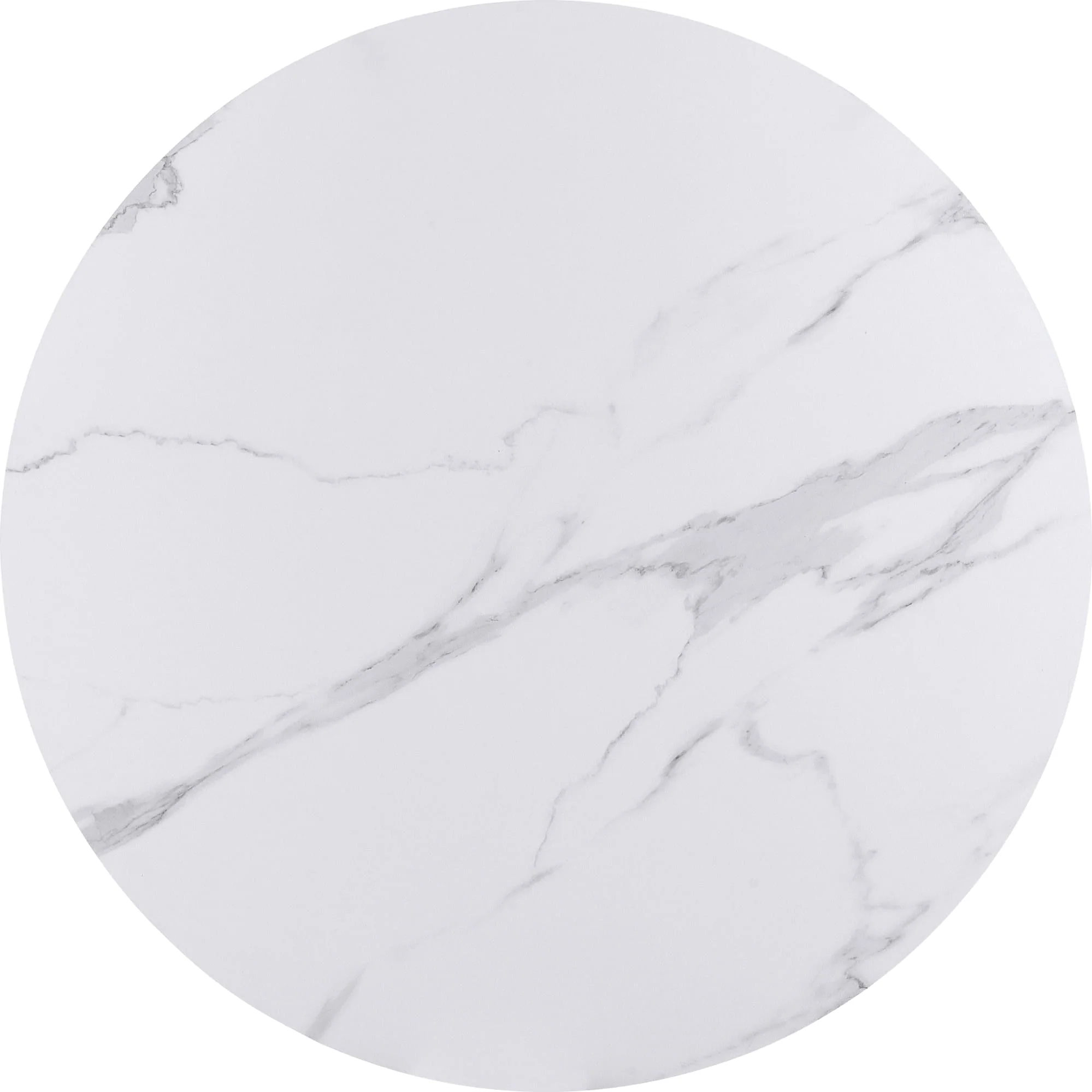 Winston Oat Milk/Champagne Stone Top Metal Base Round Dining Table - Image 6
