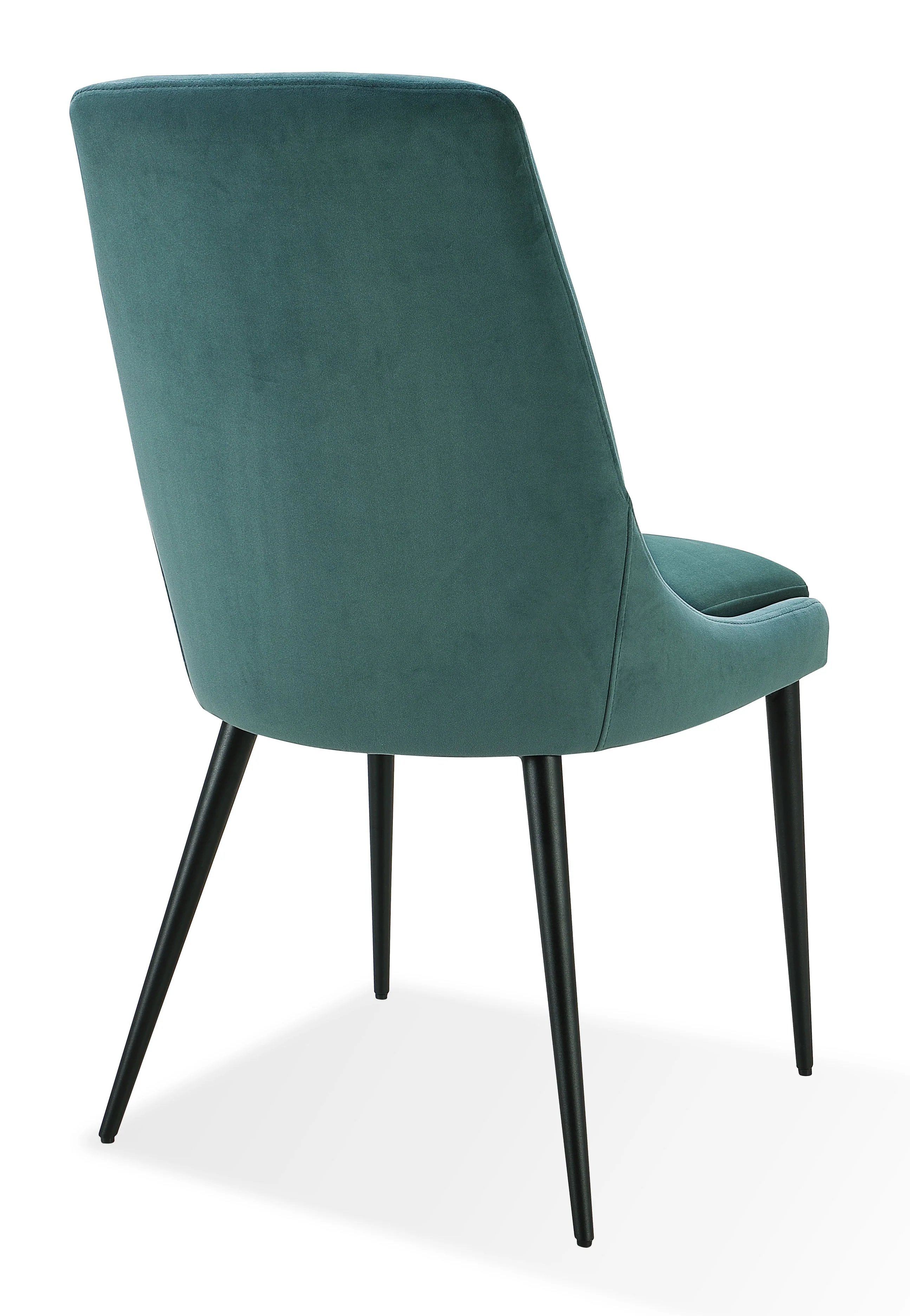 Winston Upholstered Metal Leg Dining Chair in Smoked Green and Black (Set of 2) - Image 3