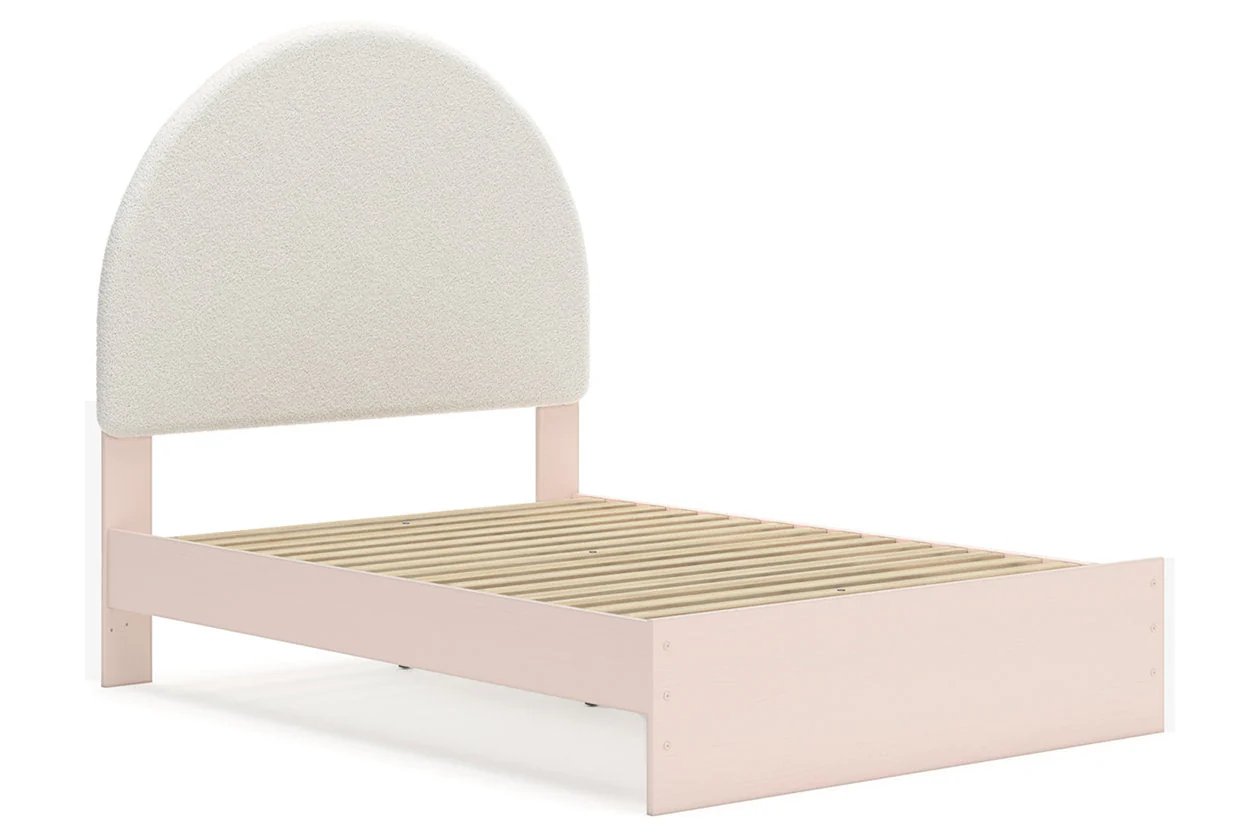 Wistenpine Blush Full Upholstered Storage Platform Bed with 2 Drawers - Image 5