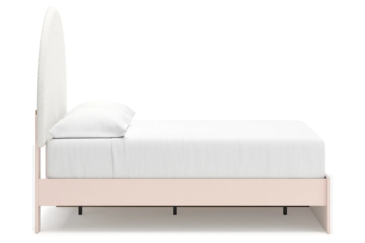 Wistenpine Blush Full Upholstered Storage Platform Bed with 2 Drawers - Image 9