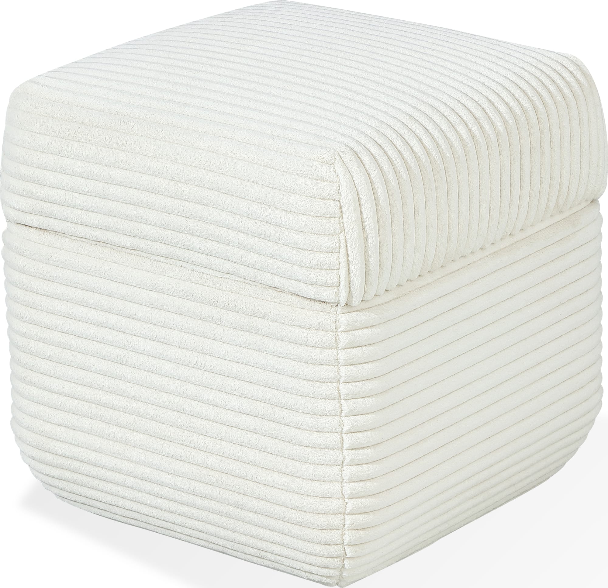 Wisteria Frosty Corduroy Upholstered Storage Ottoman - Image 3