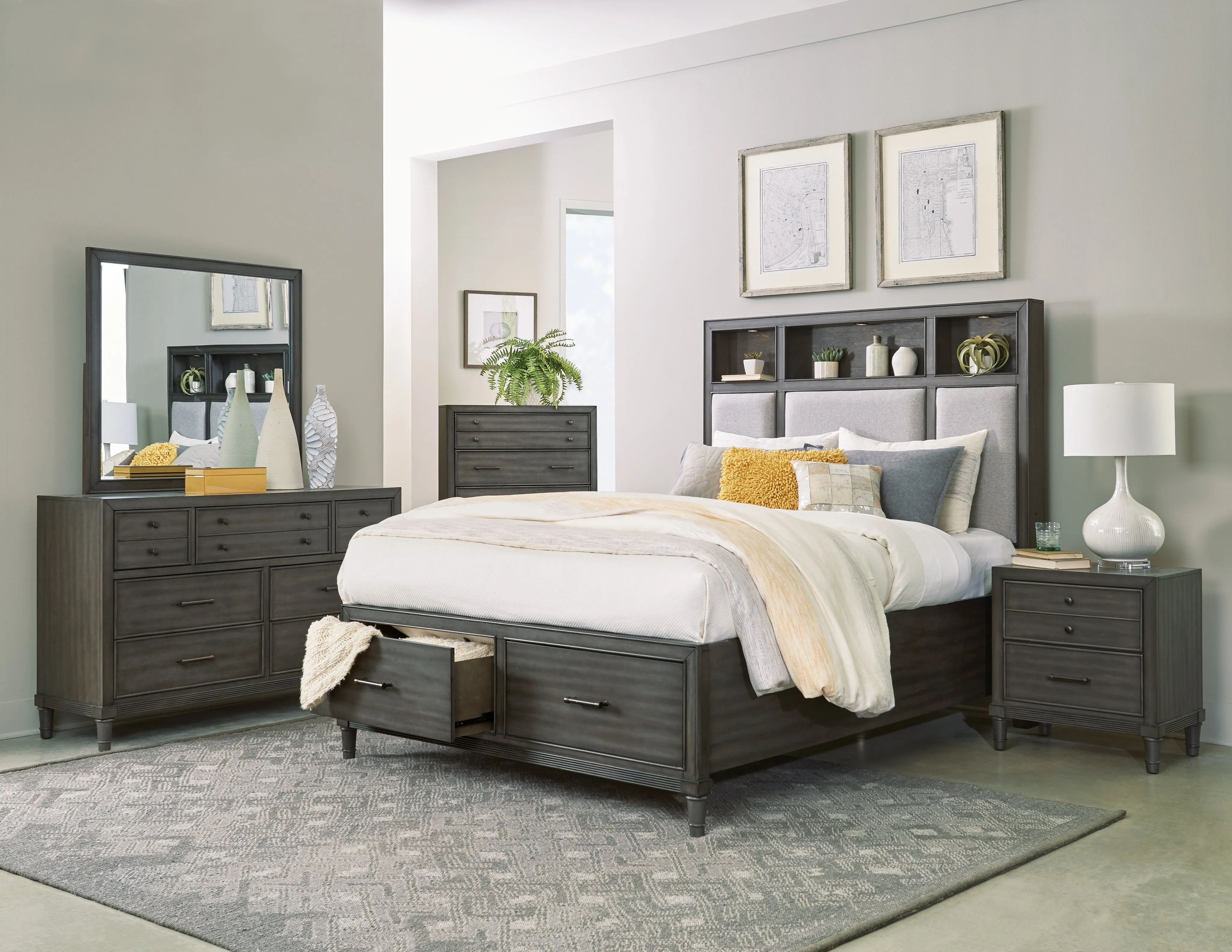 Wittenberry Gray Queen Storage Platform Bed - Image 5