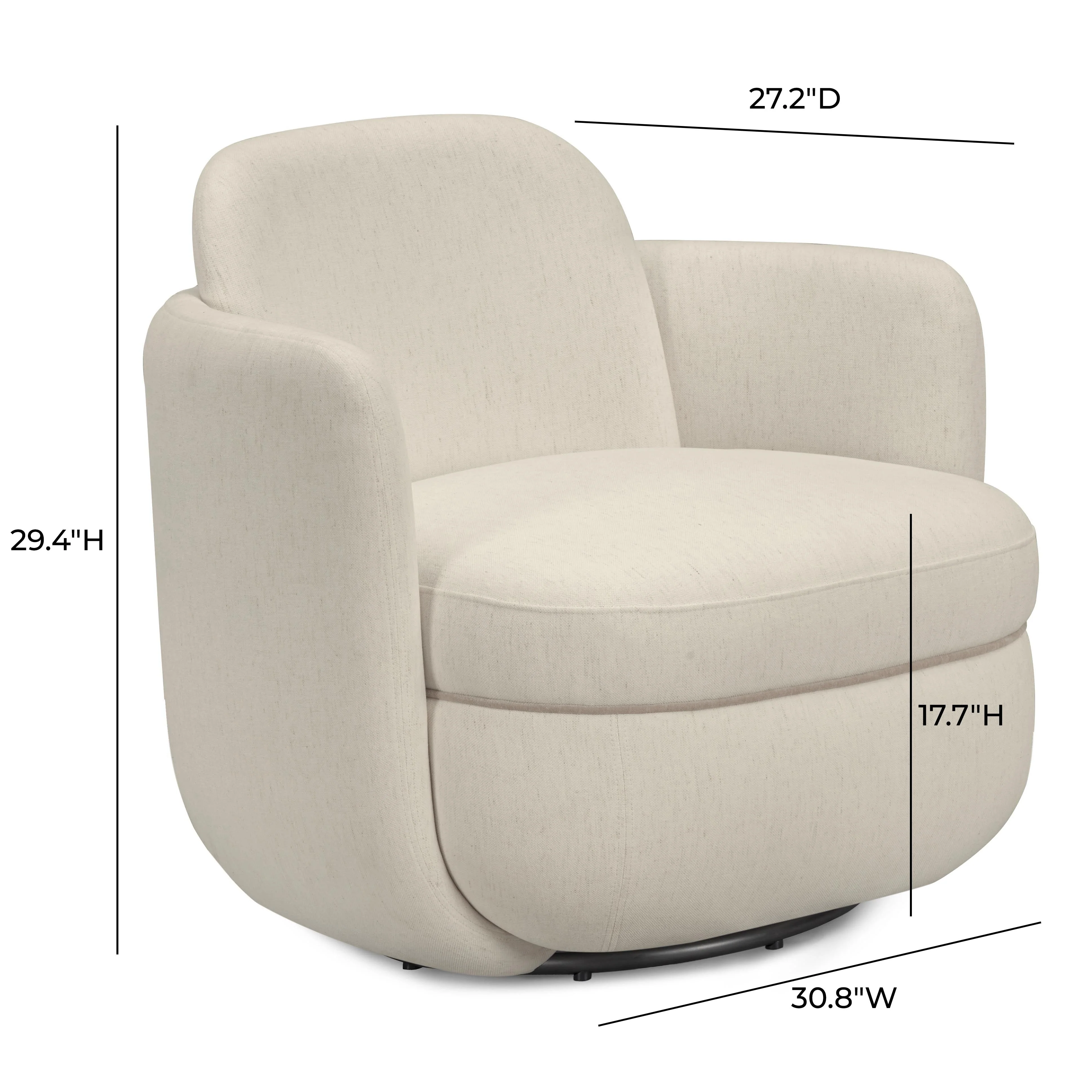 Wolfie Chenille Swivel Chair - Image 14