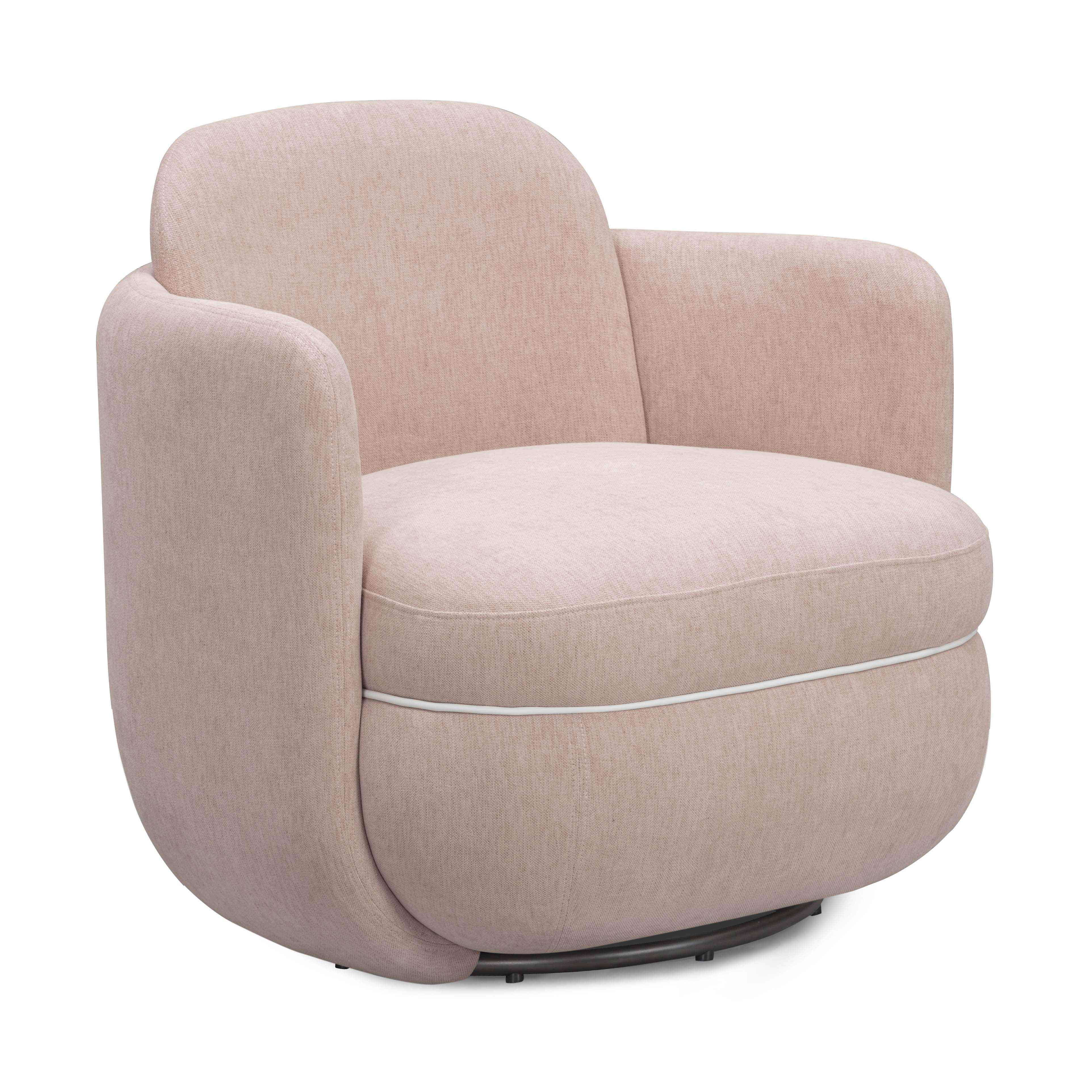 Wolfie Chenille Swivel Chair - Image 2