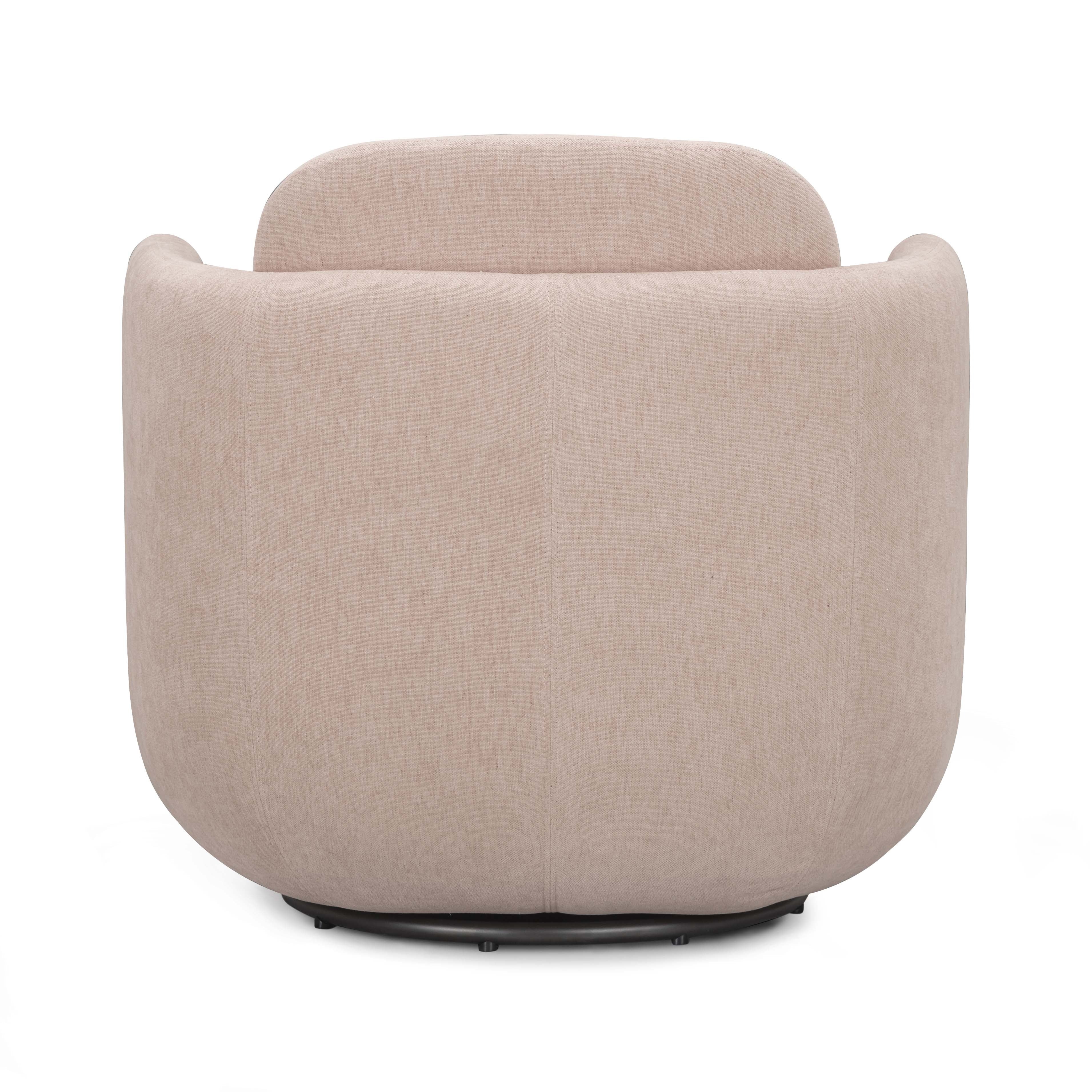Wolfie Chenille Swivel Chair - Image 4