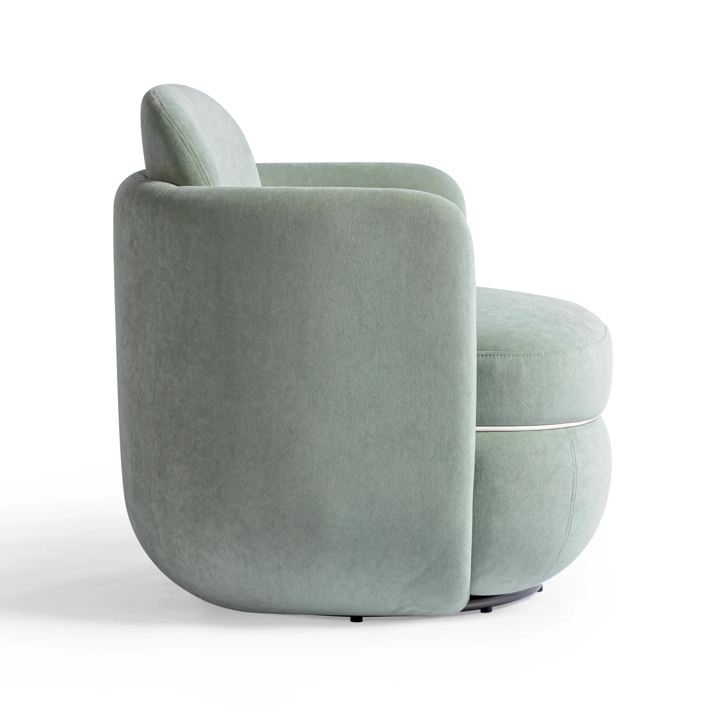 Wolfie Velvet Swivel Chair - Image 12