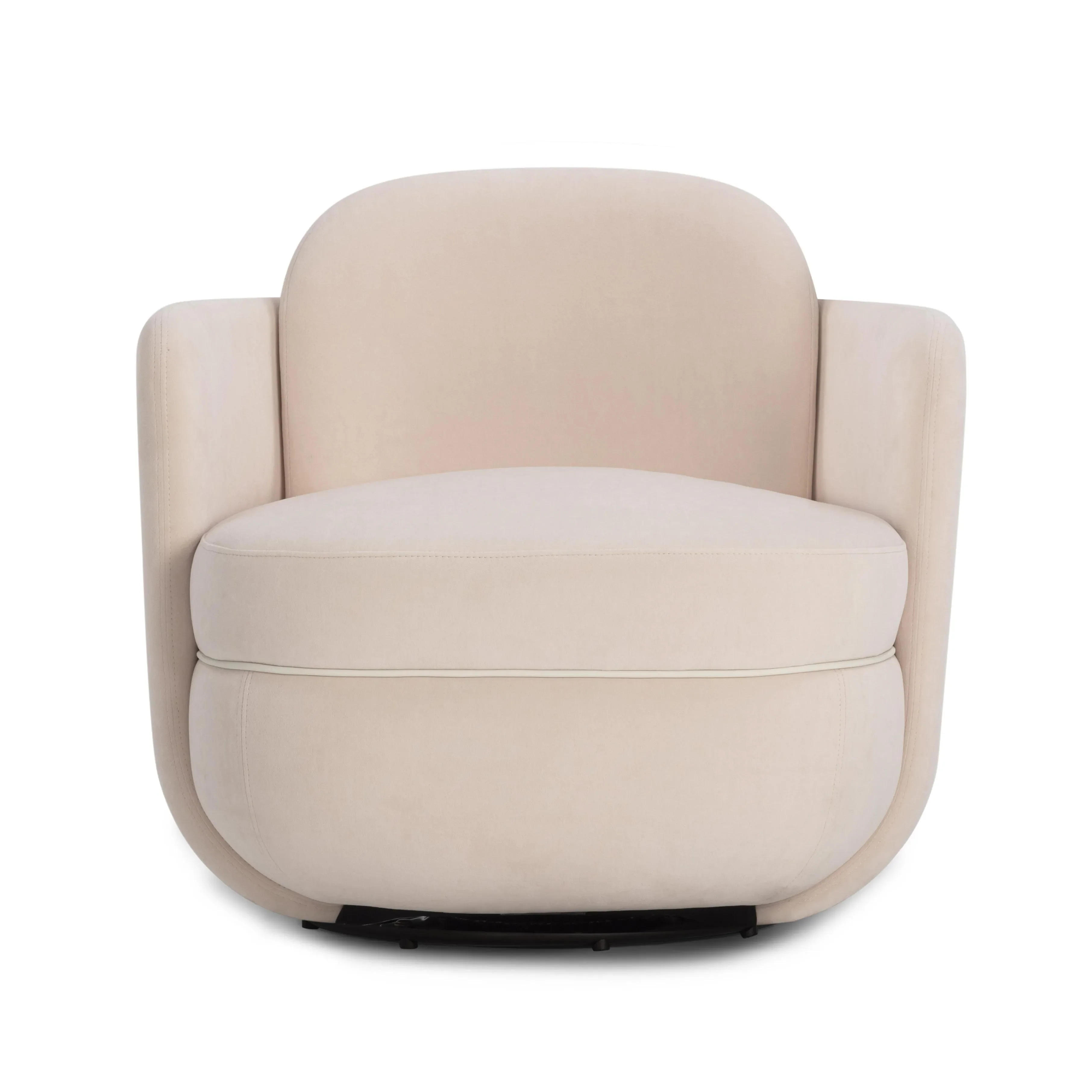 Wolfie Velvet Swivel Chair - Image 3