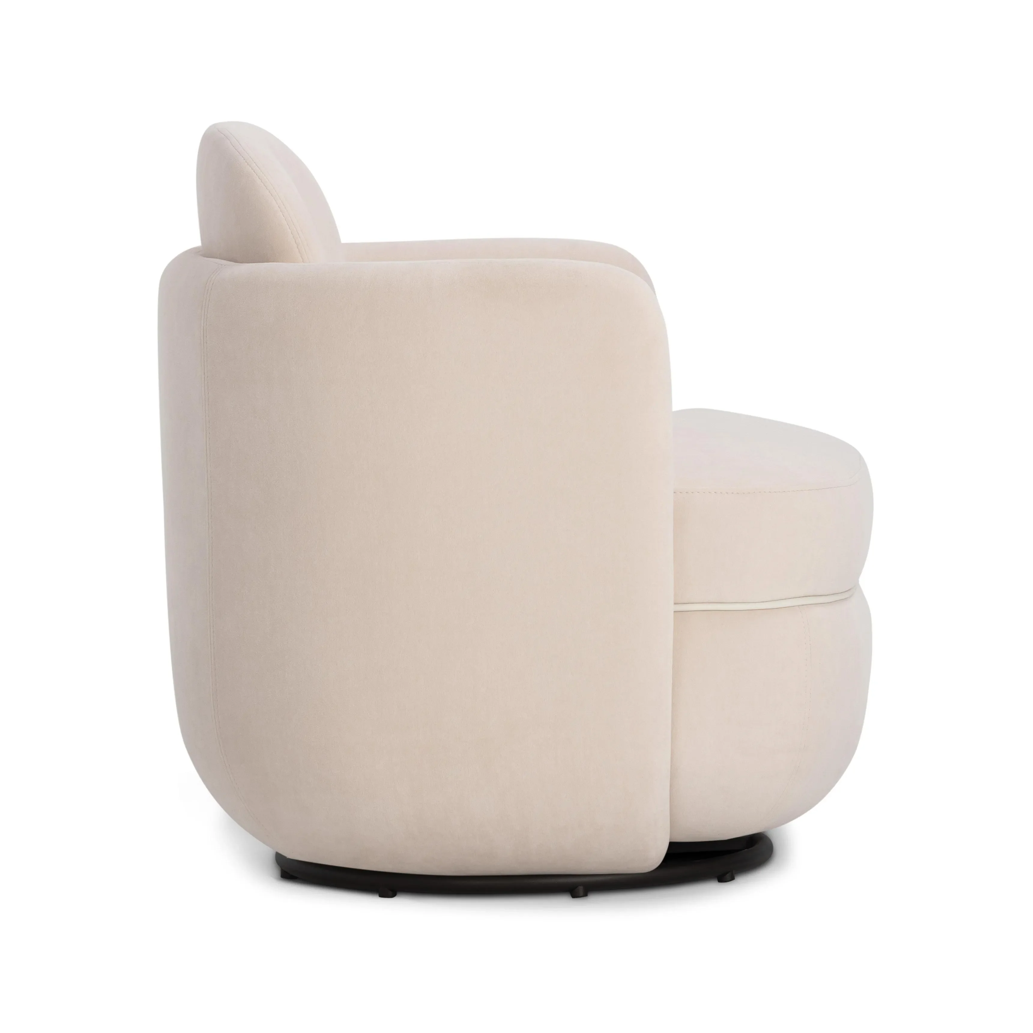 Wolfie Velvet Swivel Chair - Image 4