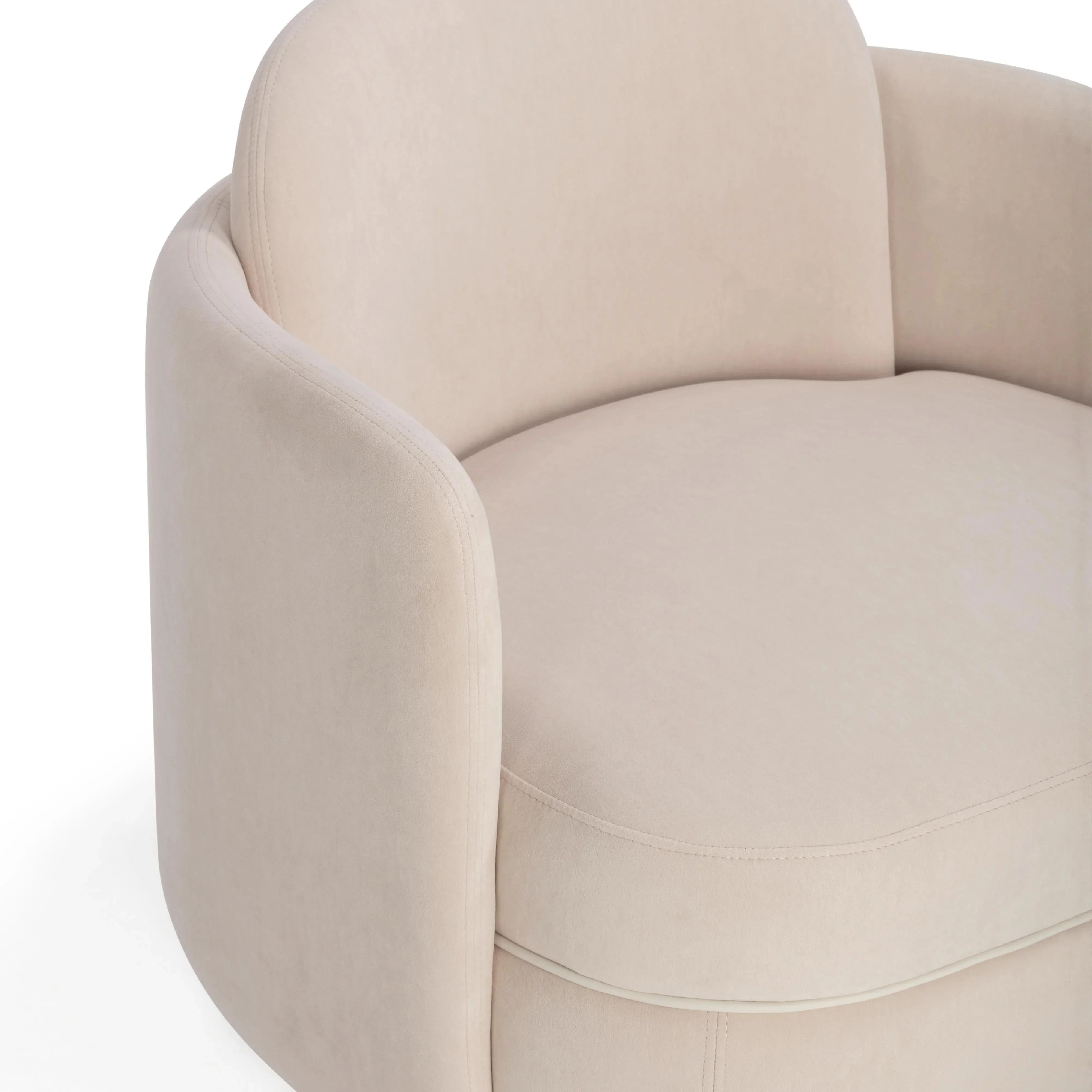 Wolfie Velvet Swivel Chair - Image 6