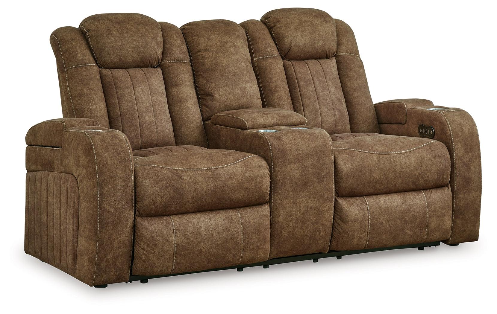 Wolfridge Brindle Power Recliner Loveseat With Adjustable Headrest - Image 2