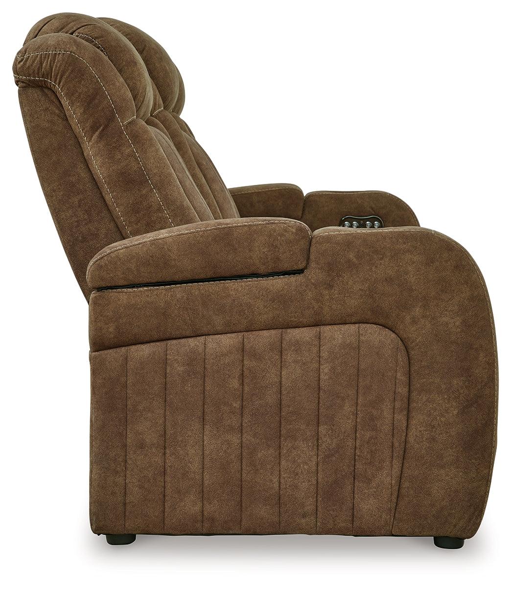 Wolfridge Brindle Power Recliner Sofa with Adjustable Headrest - Image 5
