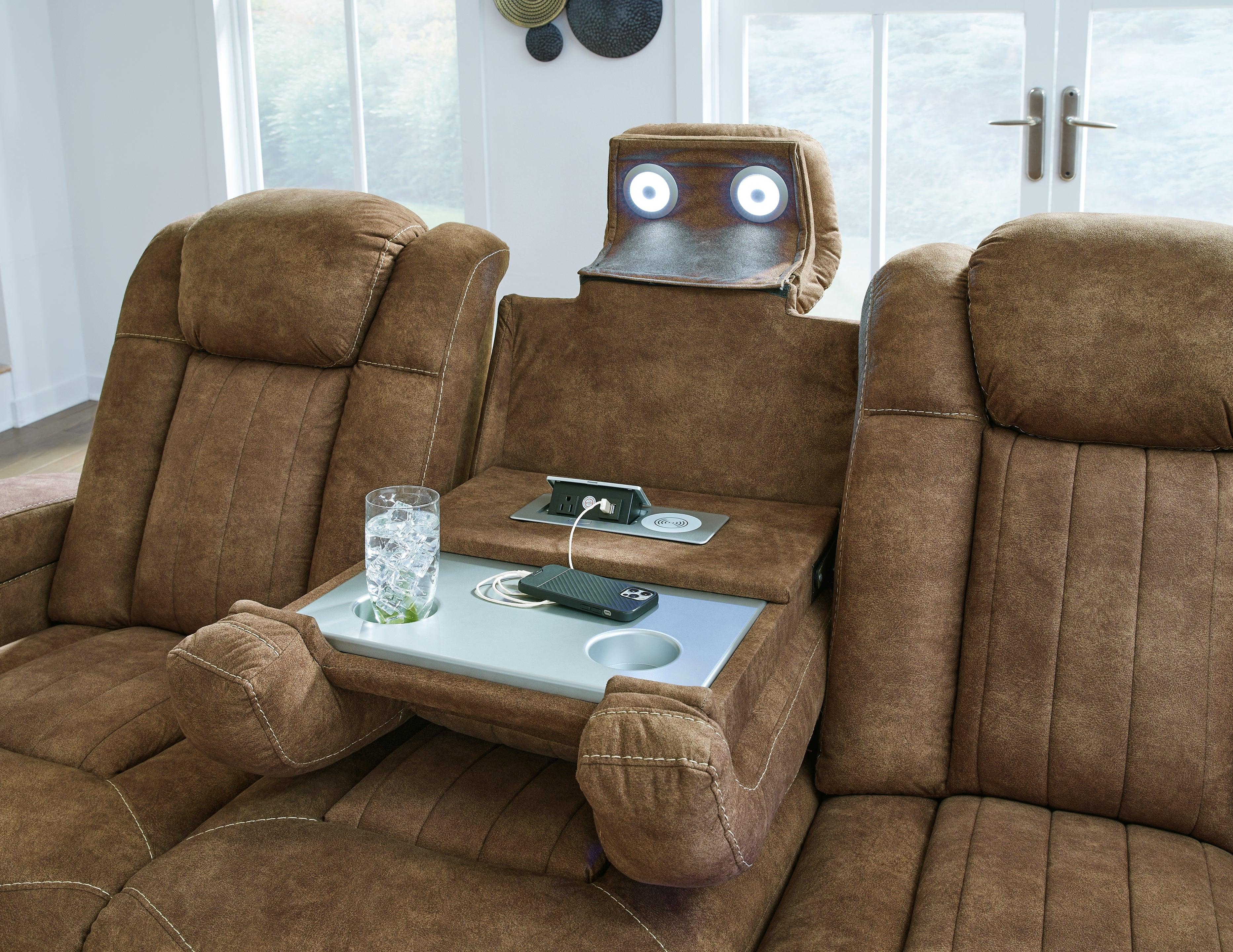 Wolfridge Brindle Power Recliner Sofa with Adjustable Headrest - Image 8