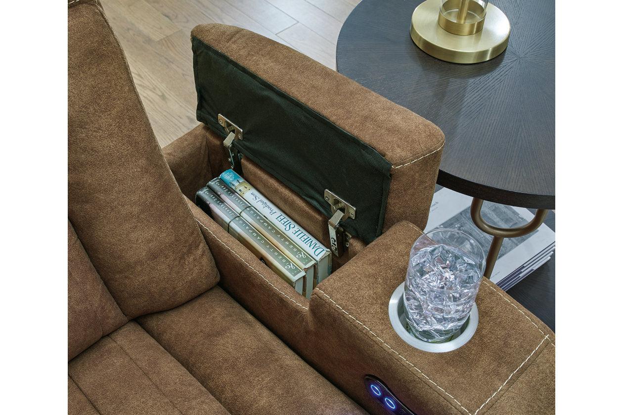 Wolfridge Brindle Power Reclining Sofa & Loveseat - Image 9