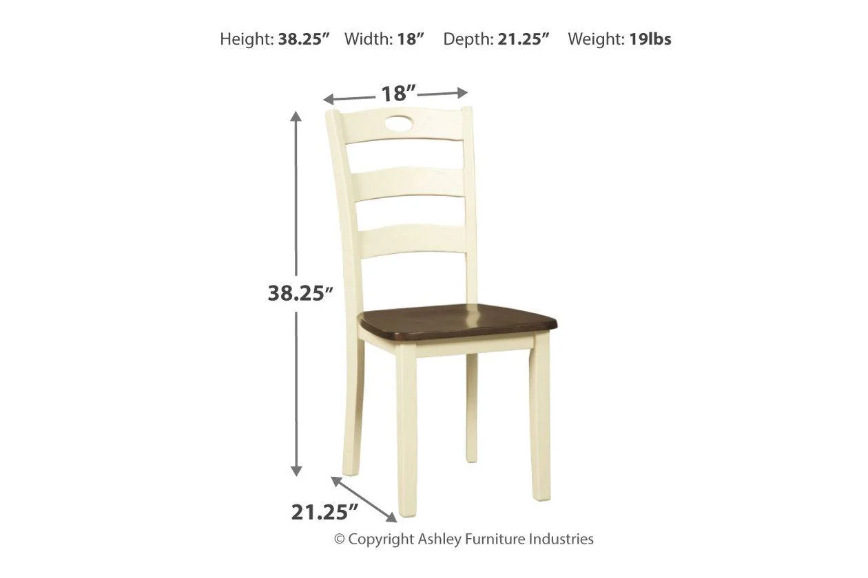 Woodanville Cream/Brown Dining Chair, Set of 2 - Image 3