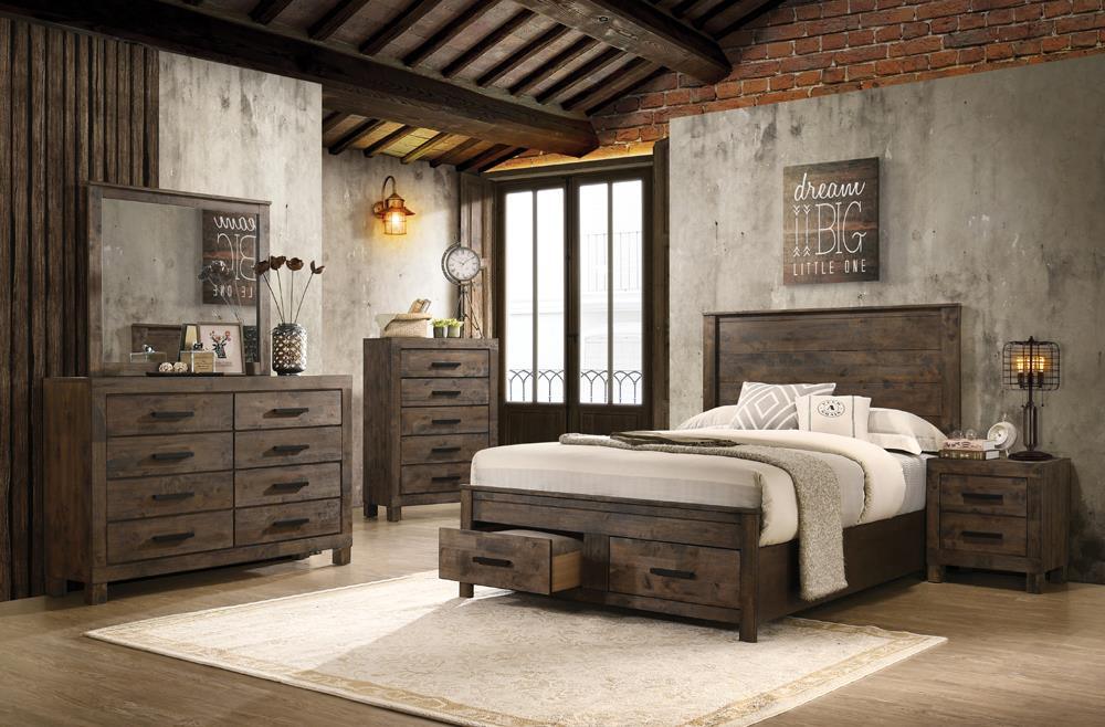 Woodmont Rustic Golden Brown 2-Drawer Nightstand - Image 9