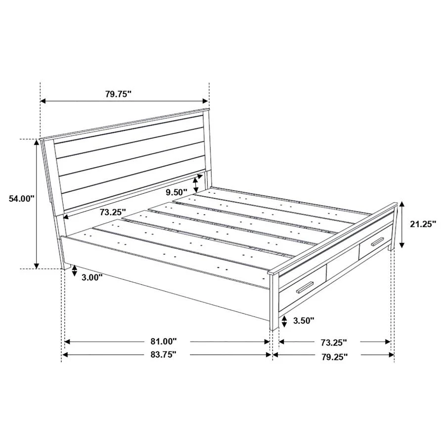 Woodmont Rustic Golden Brown 5-Piece Eastern King Platform Bedroom Set - Image 15