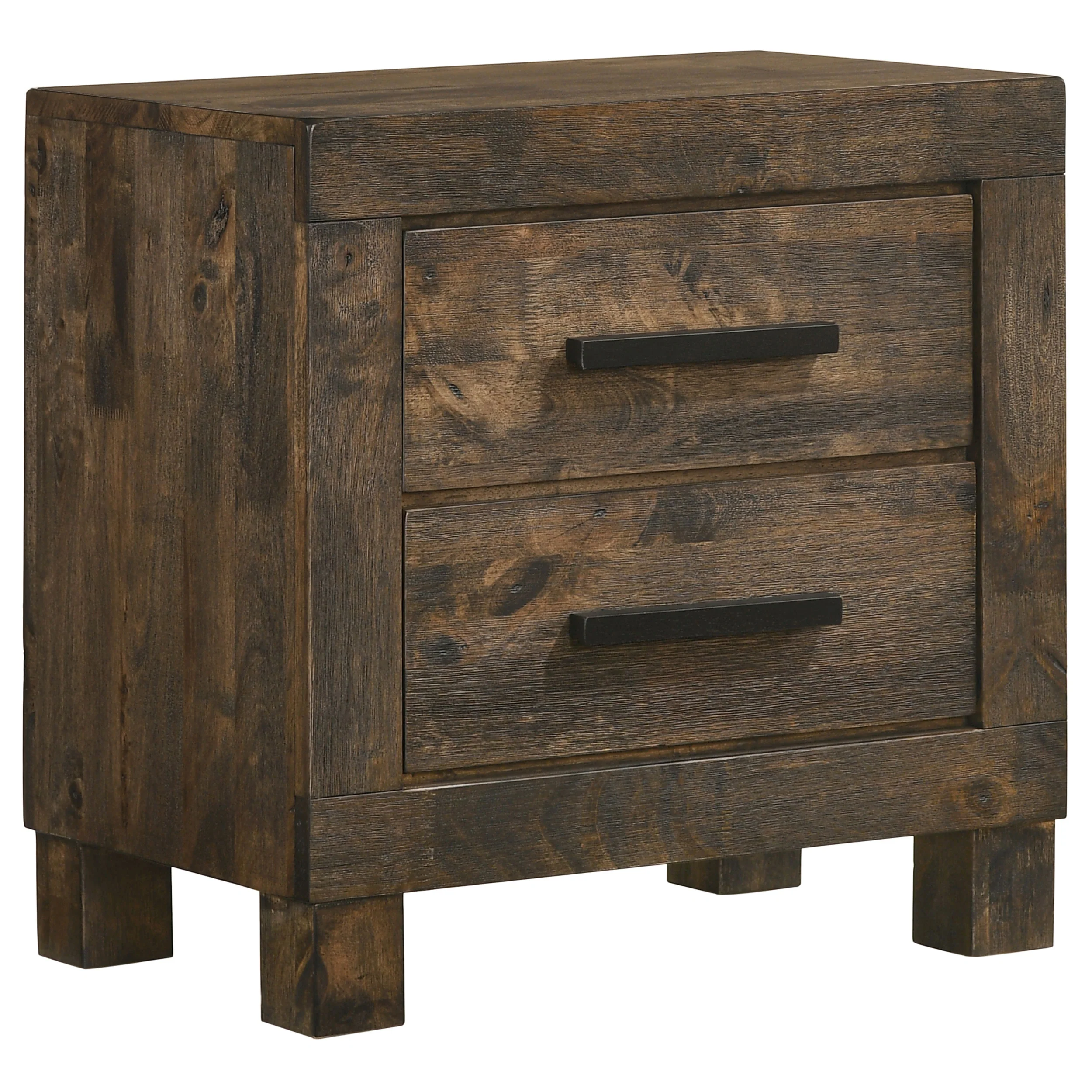 Woodmont Rustic Golden Brown 5-Piece Queen Platform Bedroom Set - Image 4