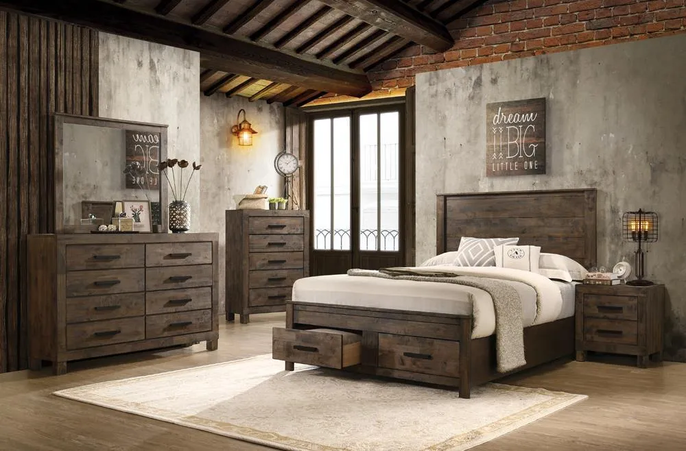 Woodmont Rustic Golden Brown 8-Drawer Dresser - Image 10