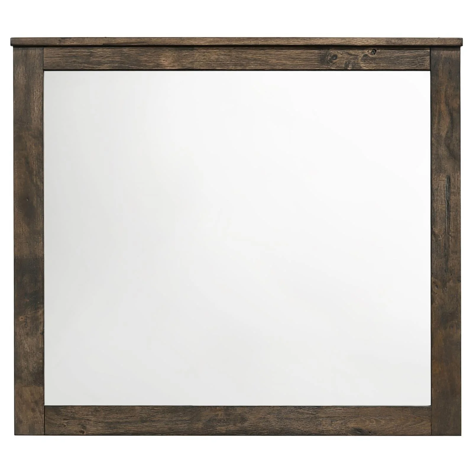 Woodmont Rustic Golden Brown Rectangle Mirror - Image 2